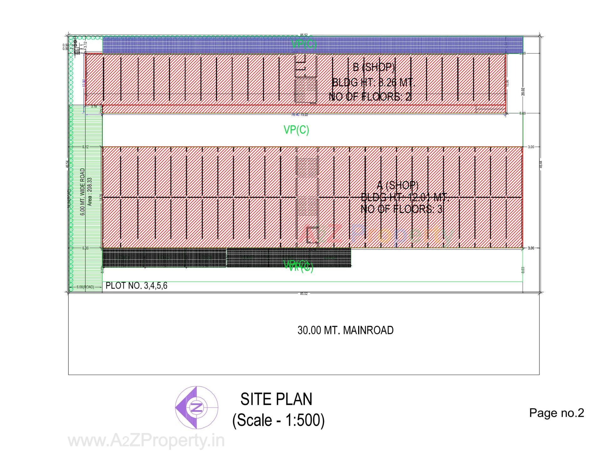 Layout of real estate project Opera Square located at Sabalpur, Junagadh, Gujarat