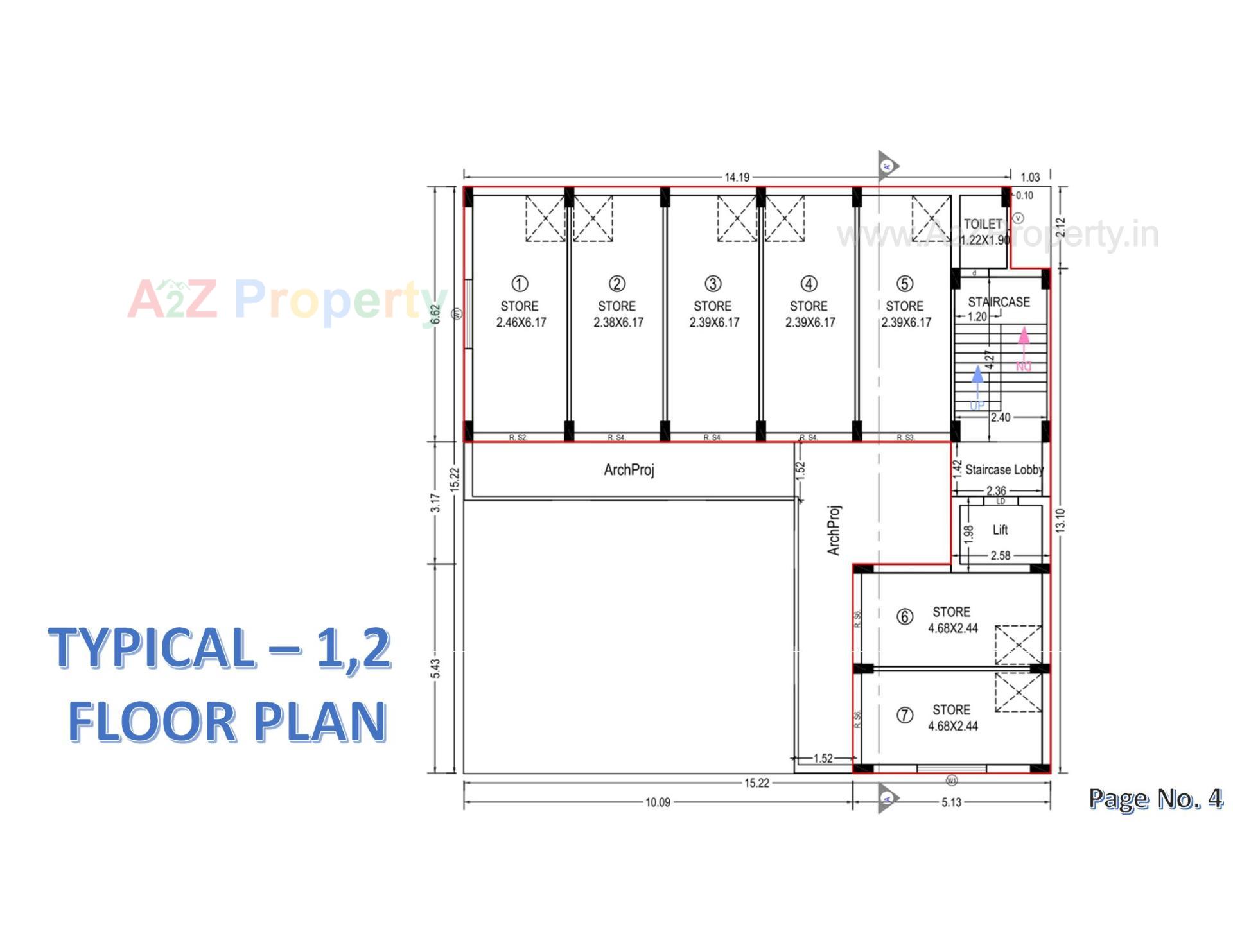 Layout of real estate project Platinum Gold located at Joshipura, Junagadh, Gujarat