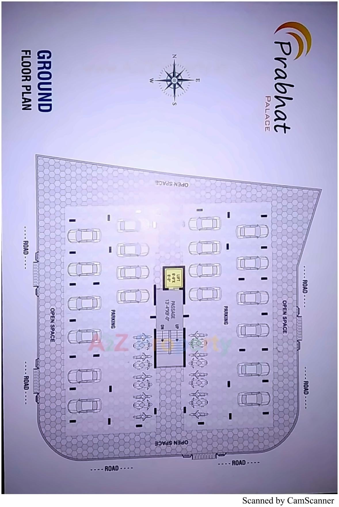 Layout of real estate project Prabhat Residency located at Zanzarda, Junagadh, Gujarat