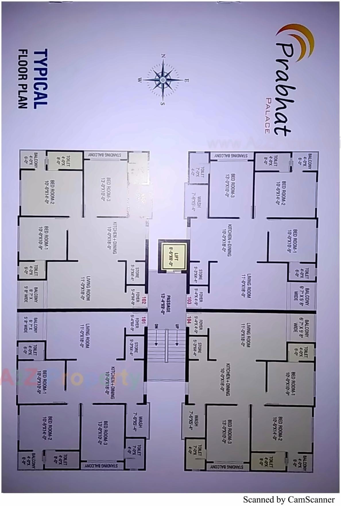 Layout of real estate project Prabhat Residency located at Zanzarda, Junagadh, Gujarat