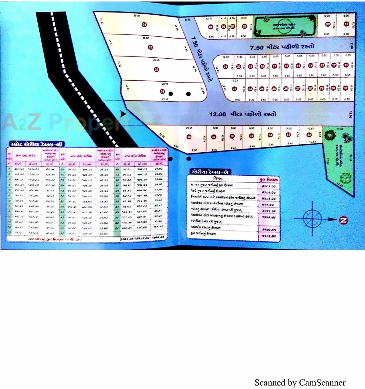 Layout of real estate project Ramji Park located at Keshod, Junagadh, Gujarat