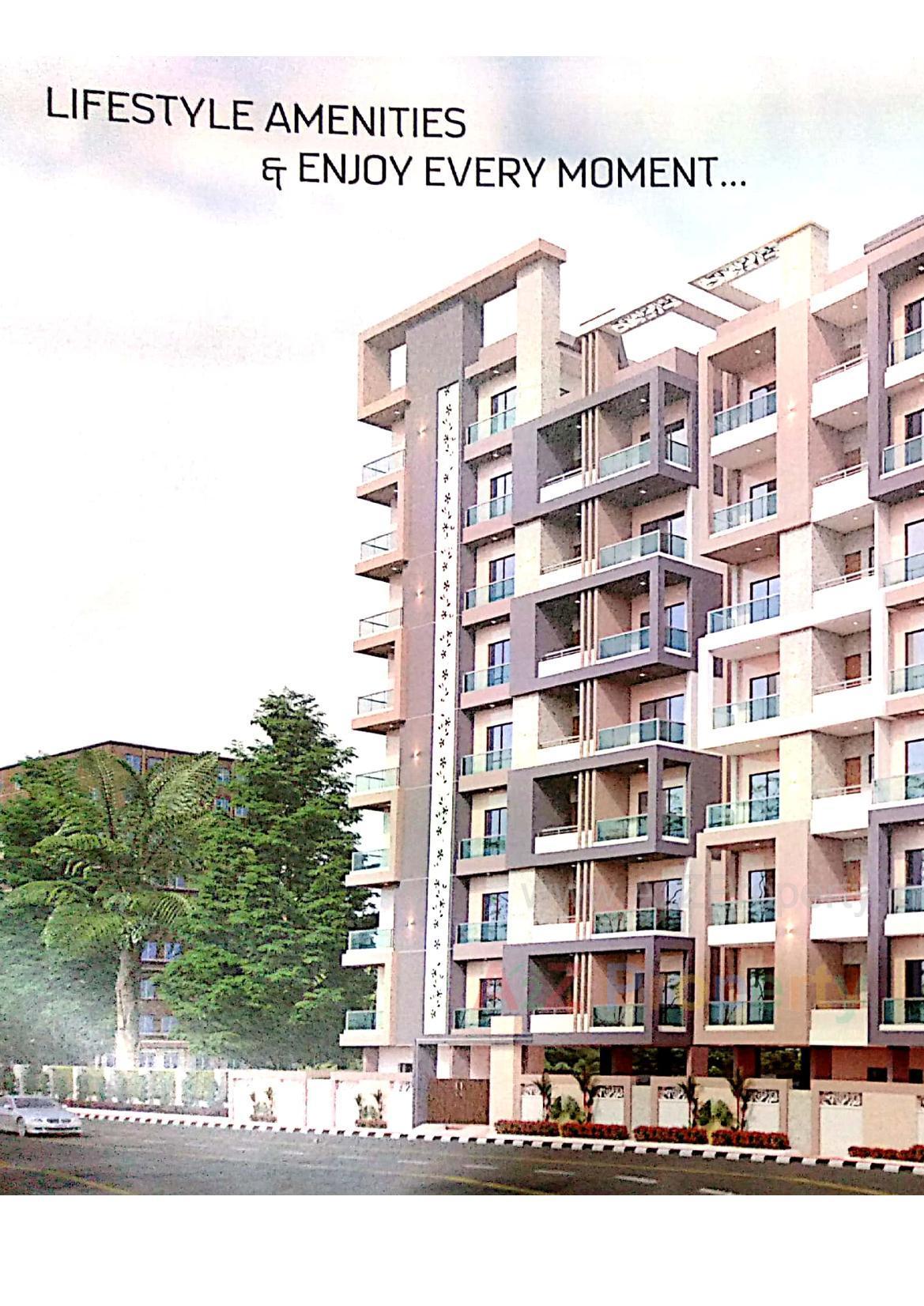 3D Elevation of real estate project Rudra Heights located at Talpad, Junagadh, Gujarat