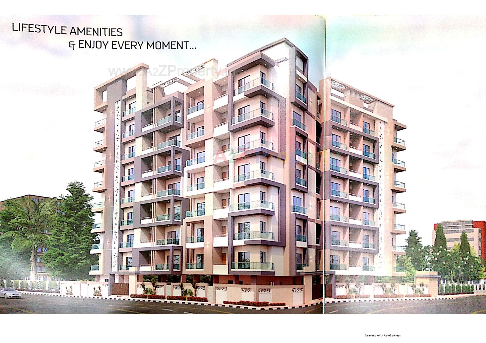 3D Elevation of real estate project Rudra Heights located at Talpad, Junagadh, Gujarat