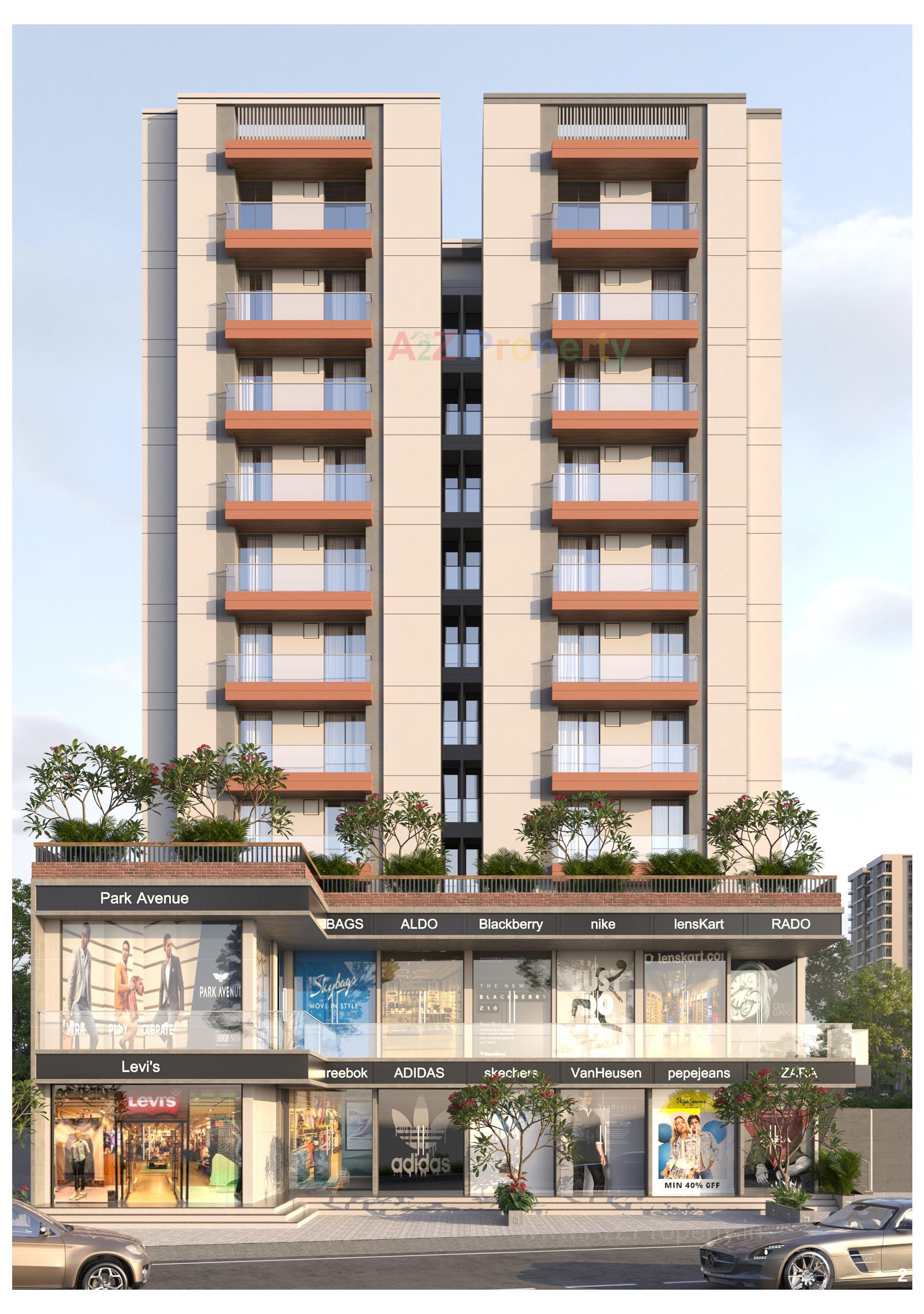 3D Elevation of real estate project Saltora Green located at Junagadh, Junagadh, Gujarat