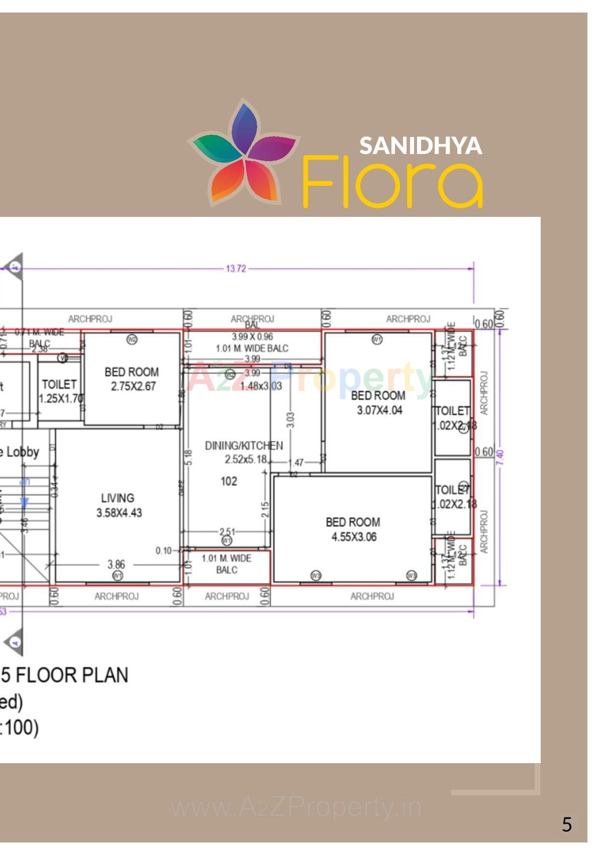 Layout of real estate project Sanidhya Flora located at Jhajharda, Junagadh, Gujarat