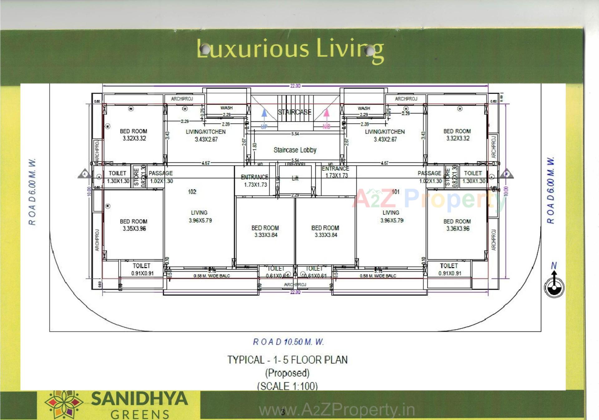 Layout of real estate project Sanidhya Greens located at Junagadh, Junagadh, Gujarat
