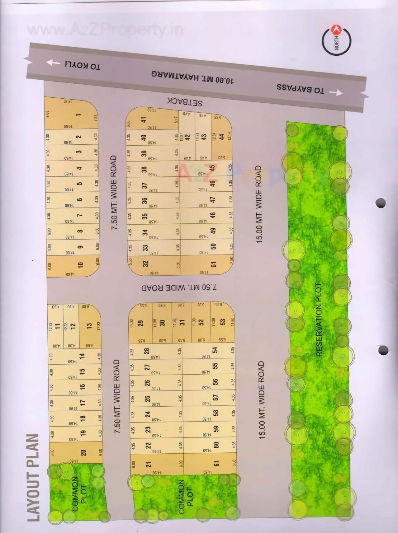 Layout of real estate project Sanskruti located at Timbavadi, Junagadh, Gujarat