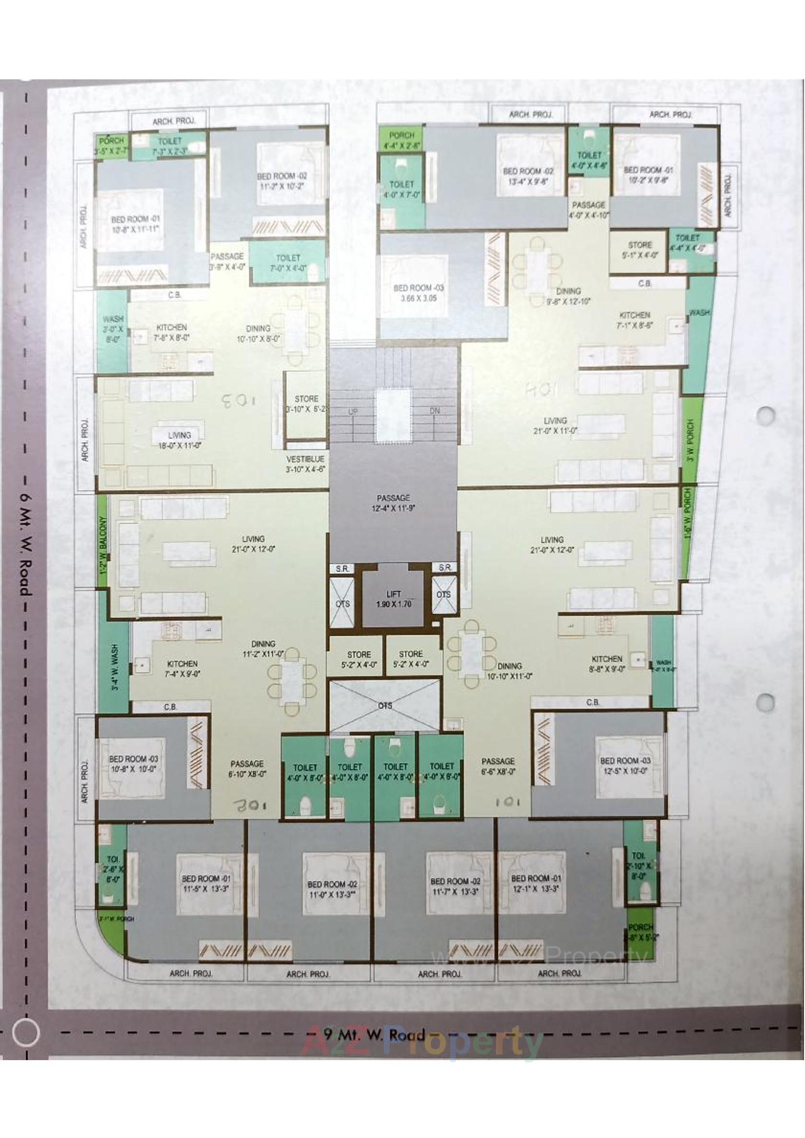 Layout of real estate project Sarthi Avenue located at Jhanjharda, Junagadh, Gujarat