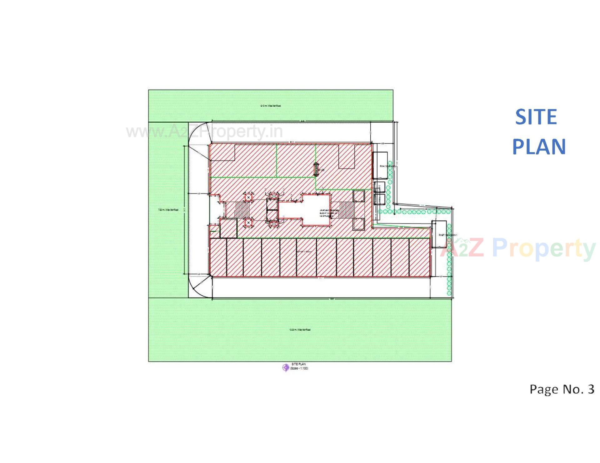 Layout of real estate project Seven Floora located at Junagadh, Junagadh, Gujarat