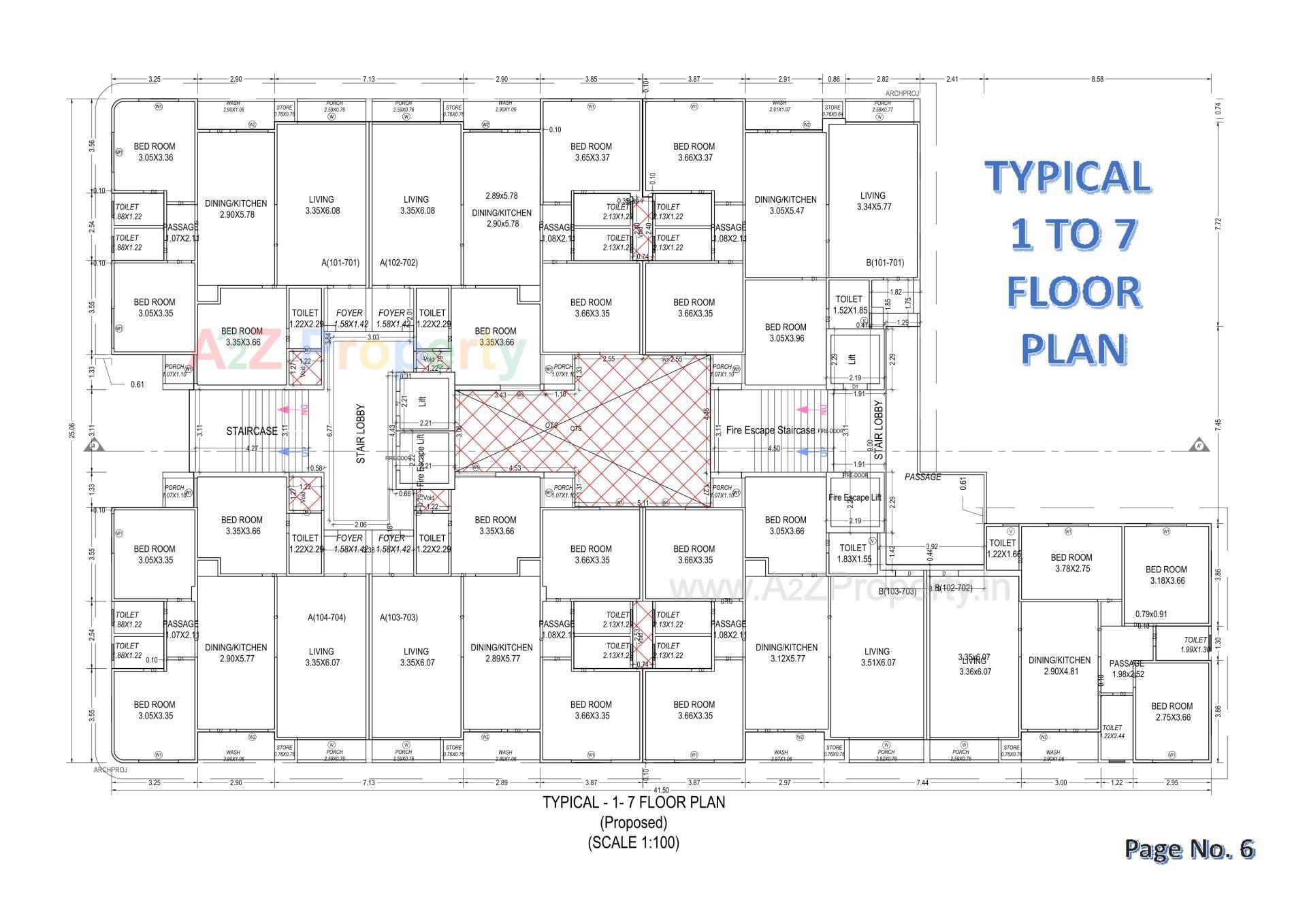 Layout of real estate project Seven Floora located at Junagadh, Junagadh, Gujarat