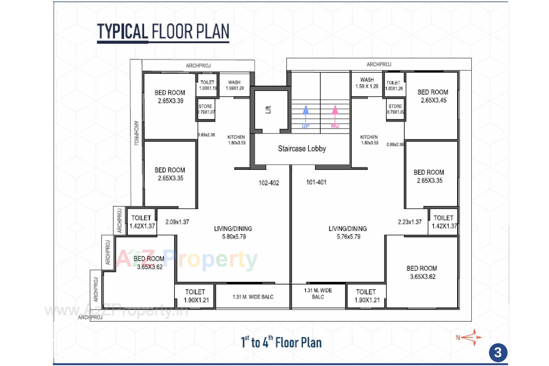 Layout of real estate project Seven Sky located at Junagadh, Junagadh, Gujarat