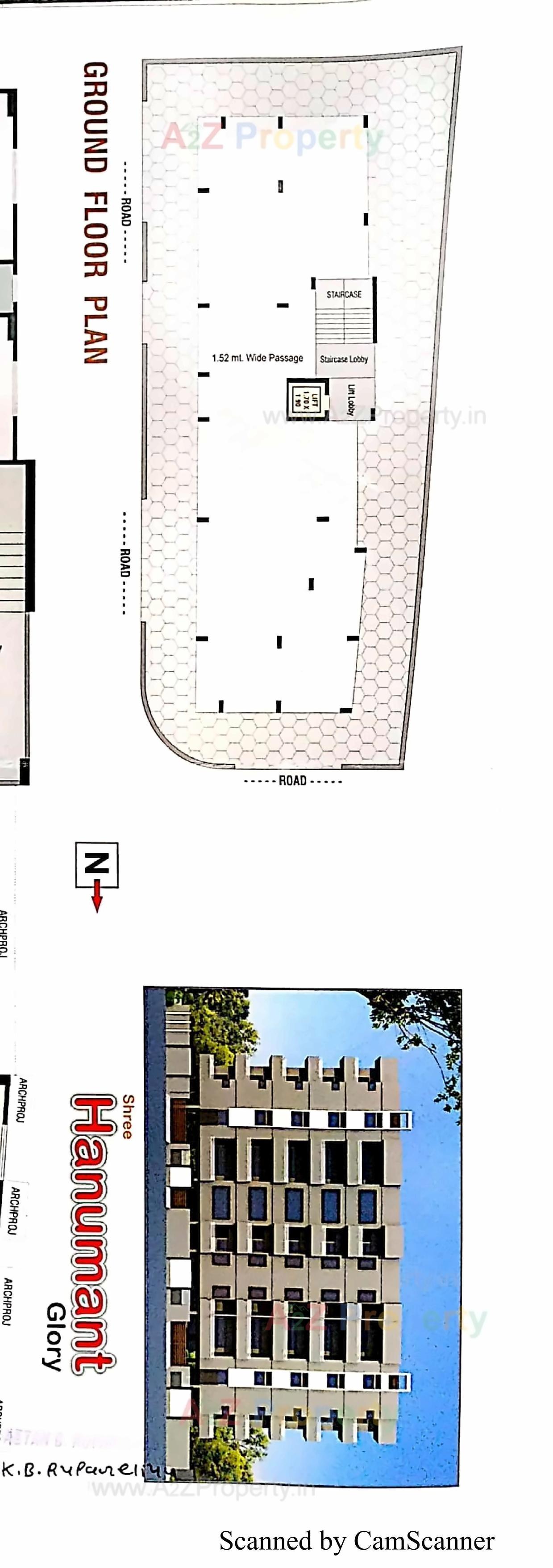 Layout of real estate project Shree Hanumant Glory located at Junagadh, Junagadh, Gujarat