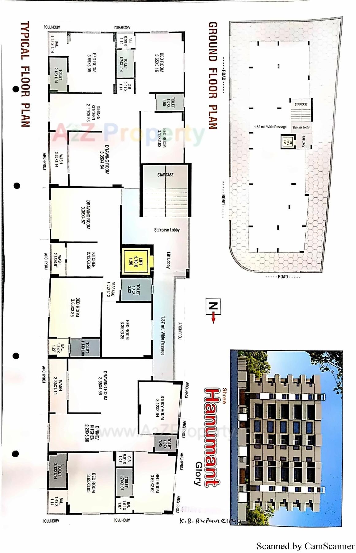 Layout of real estate project Shree Hanumant Glory located at Junagadh, Junagadh, Gujarat