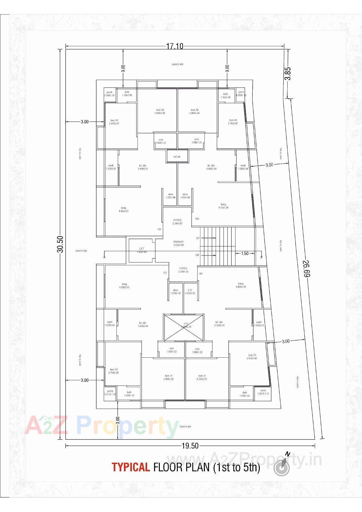 Layout of real estate project Shree Krushna Palace located at Jhanjharda, Junagadh, Gujarat