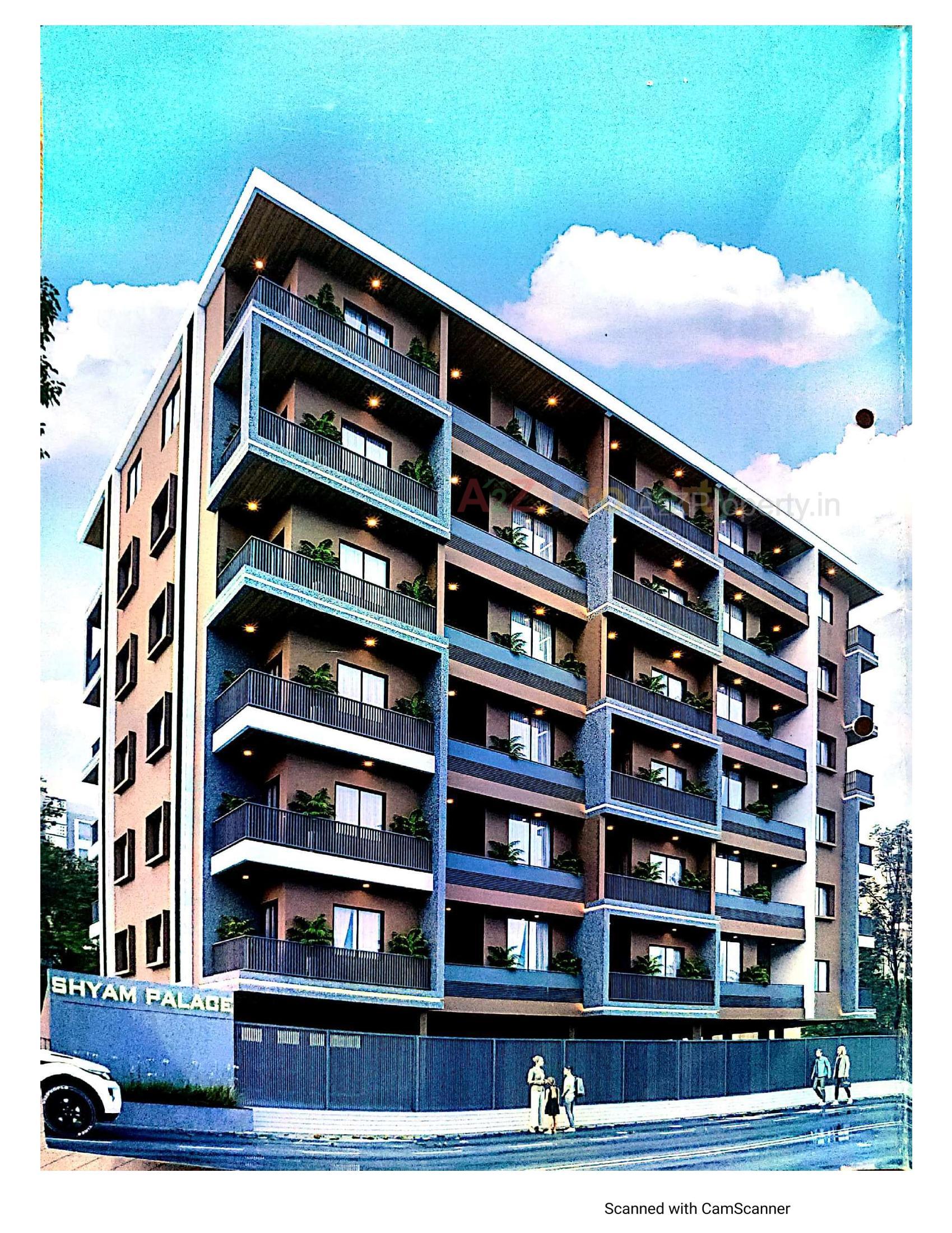 3D Elevation of real estate project Shyam Palace located at Zanzarada, Junagadh, Gujarat