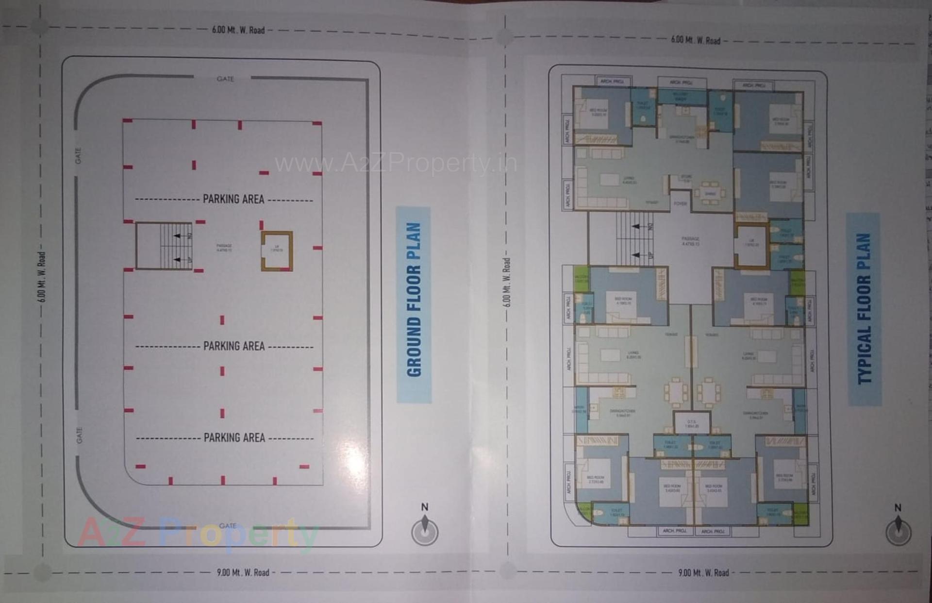 Layout of real estate project Shyamal located at Jhajharda, Junagadh, Gujarat