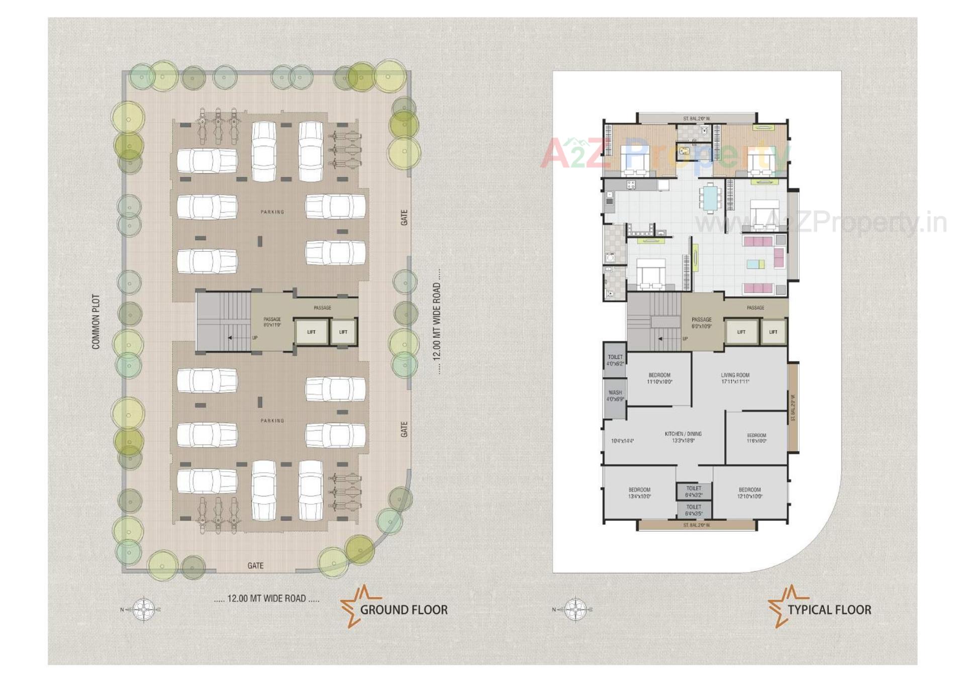 Layout of real estate project Silver Star located at Timbavadi, Junagadh, Gujarat