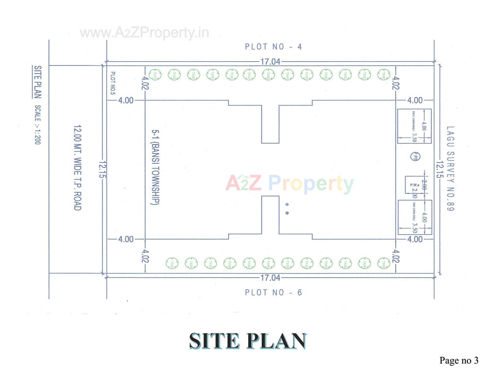 Layout of real estate project Sky Heights located at Timbavadi, Junagadh, Gujarat
