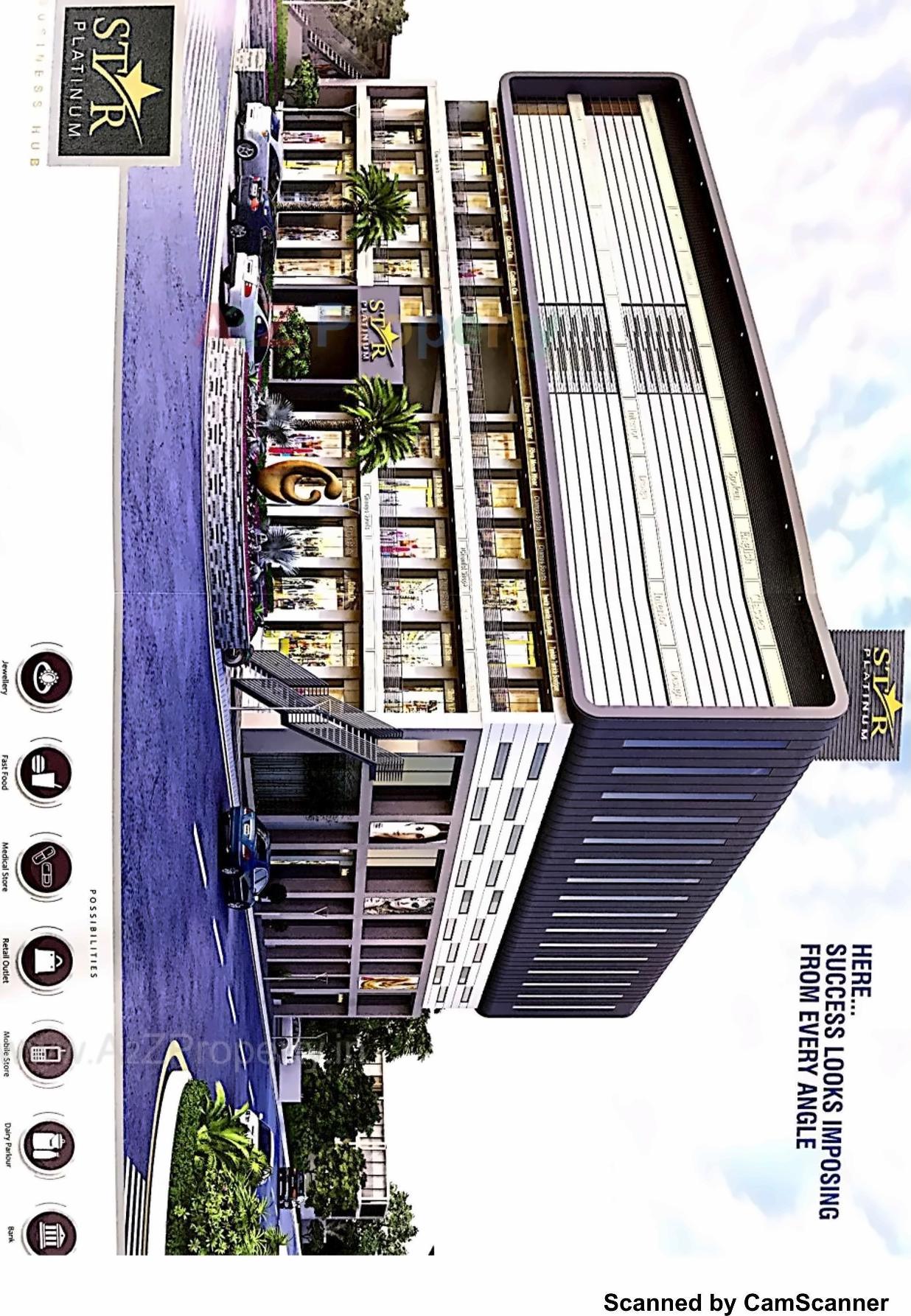 3D Elevation of real estate project Star Platinum located at Timbavadi, Junagadh, Gujarat