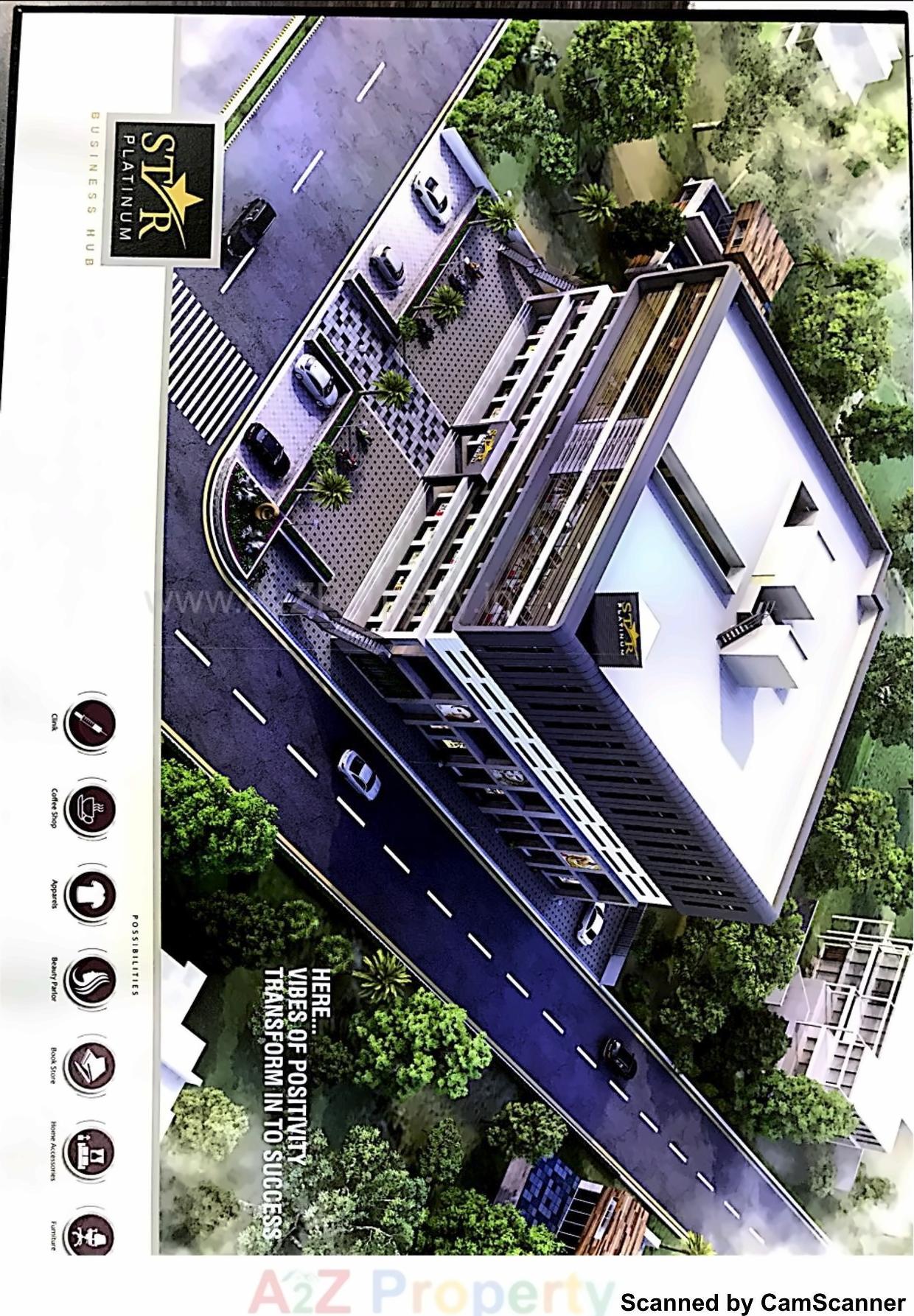 3D Elevation of real estate project Star Platinum located at Timbavadi, Junagadh, Gujarat