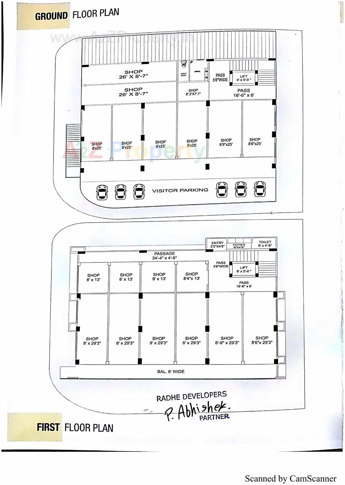 Layout of real estate project The Earning Point located at Zanzarda, Junagadh, Gujarat
