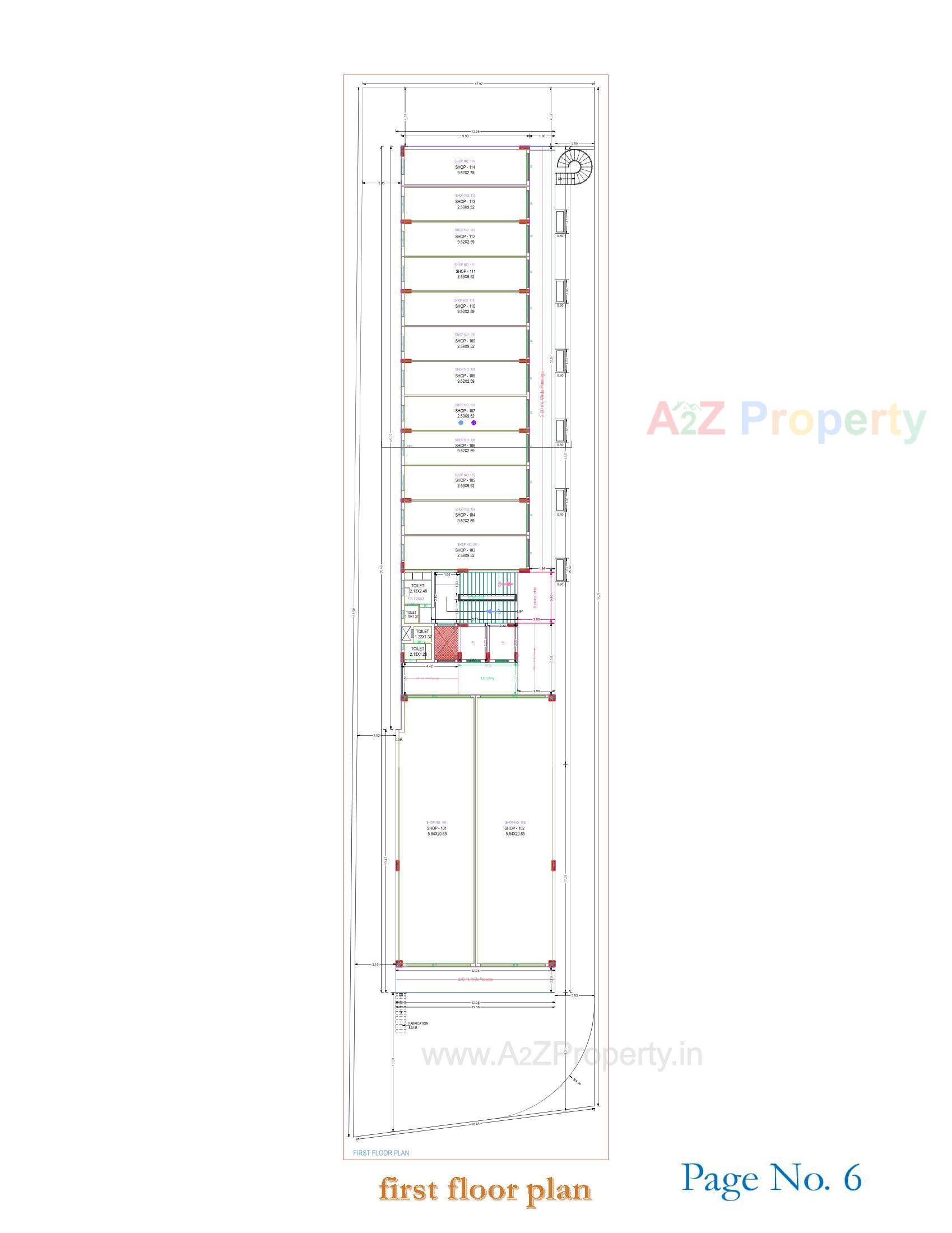 Layout of real estate project Vinayak Prime located at Timbavadi, Junagadh, Gujarat