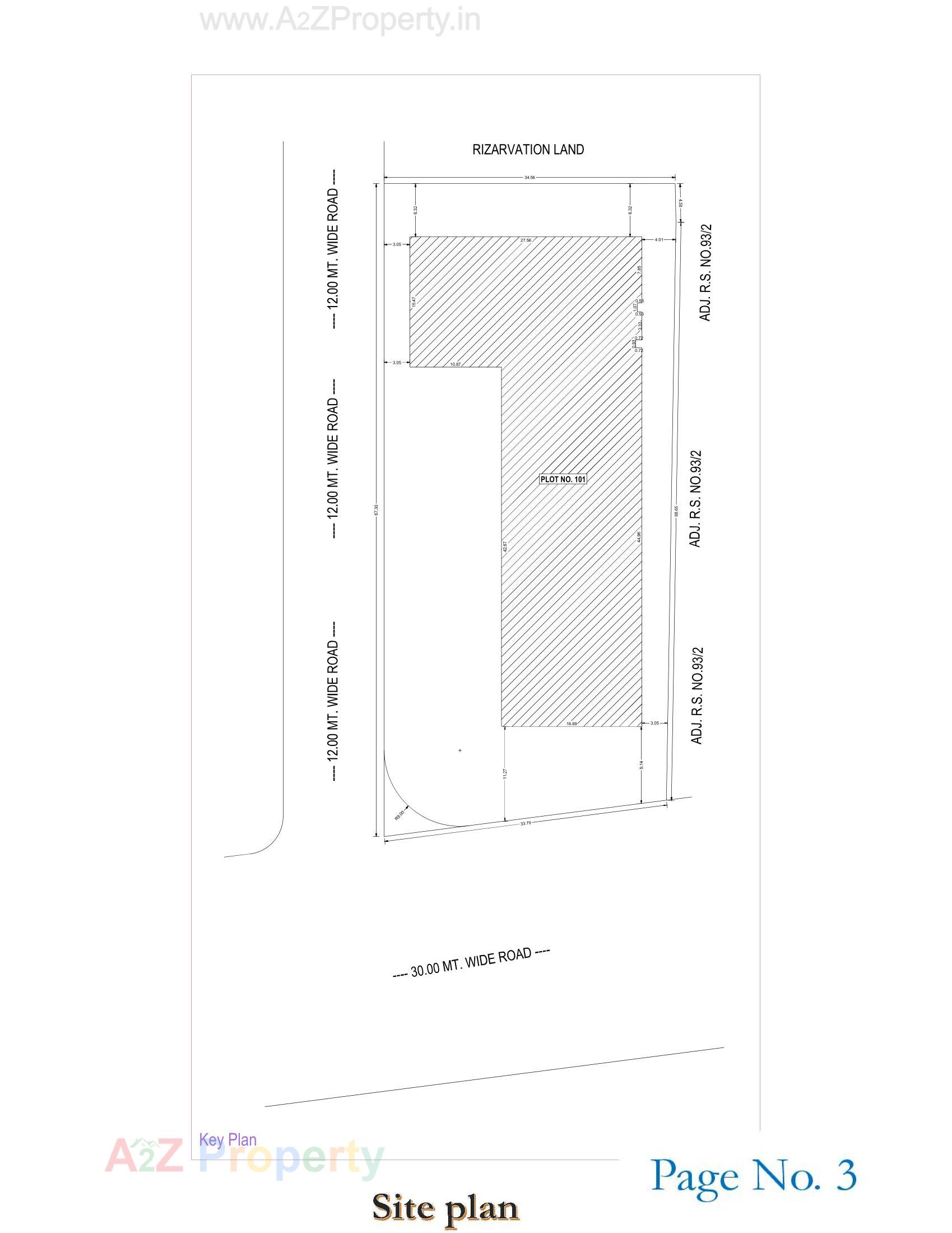Layout of real estate project Vinayak Prime located at Timbavadi, Junagadh, Gujarat