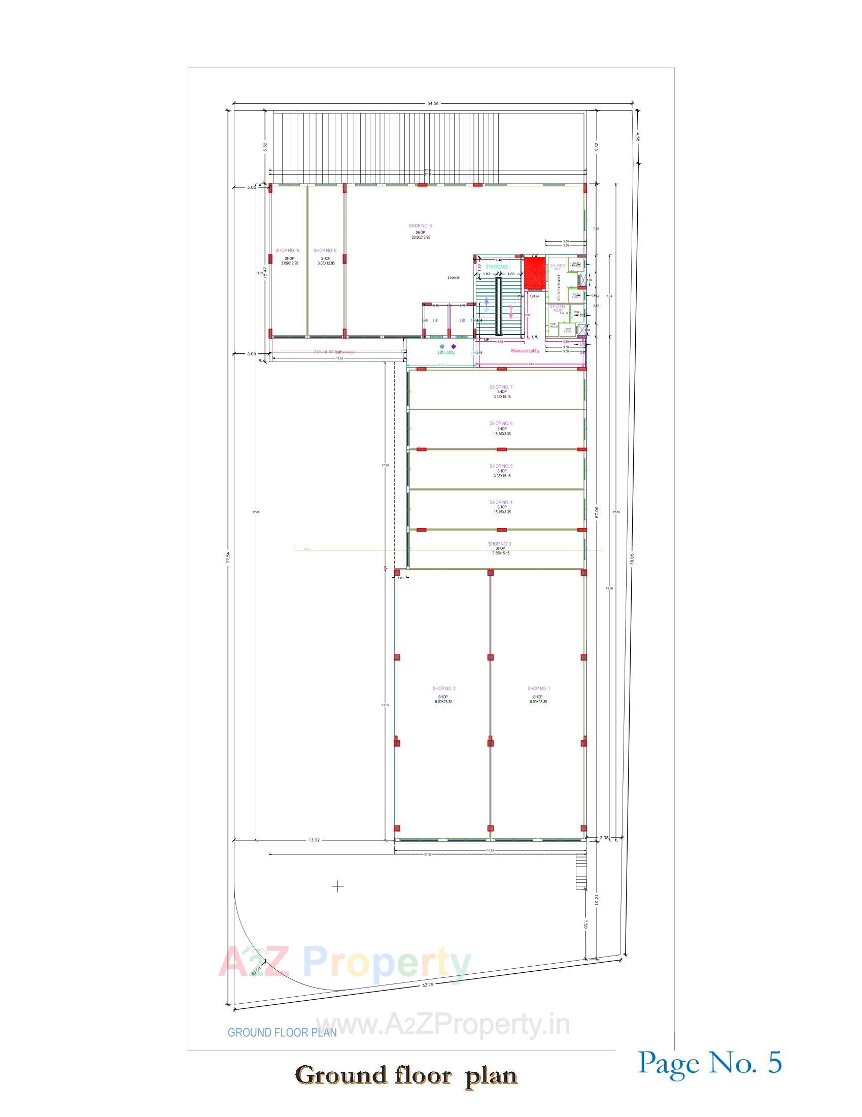 Layout of real estate project Vinayak Prime located at Timbavadi, Junagadh, Gujarat