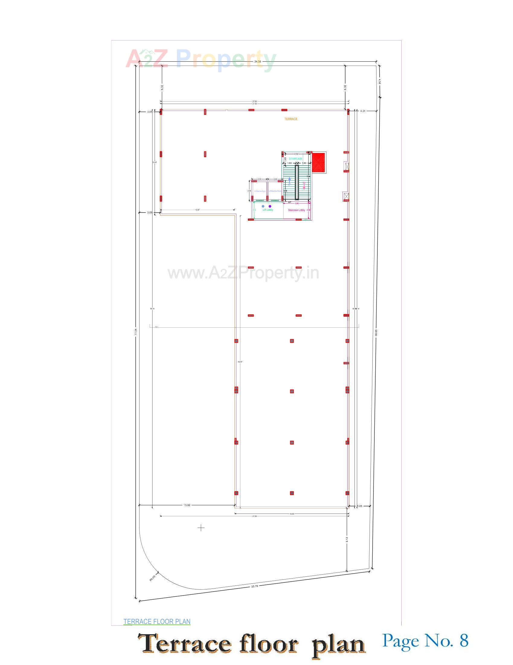 Layout of real estate project Vinayak Prime located at Timbavadi, Junagadh, Gujarat