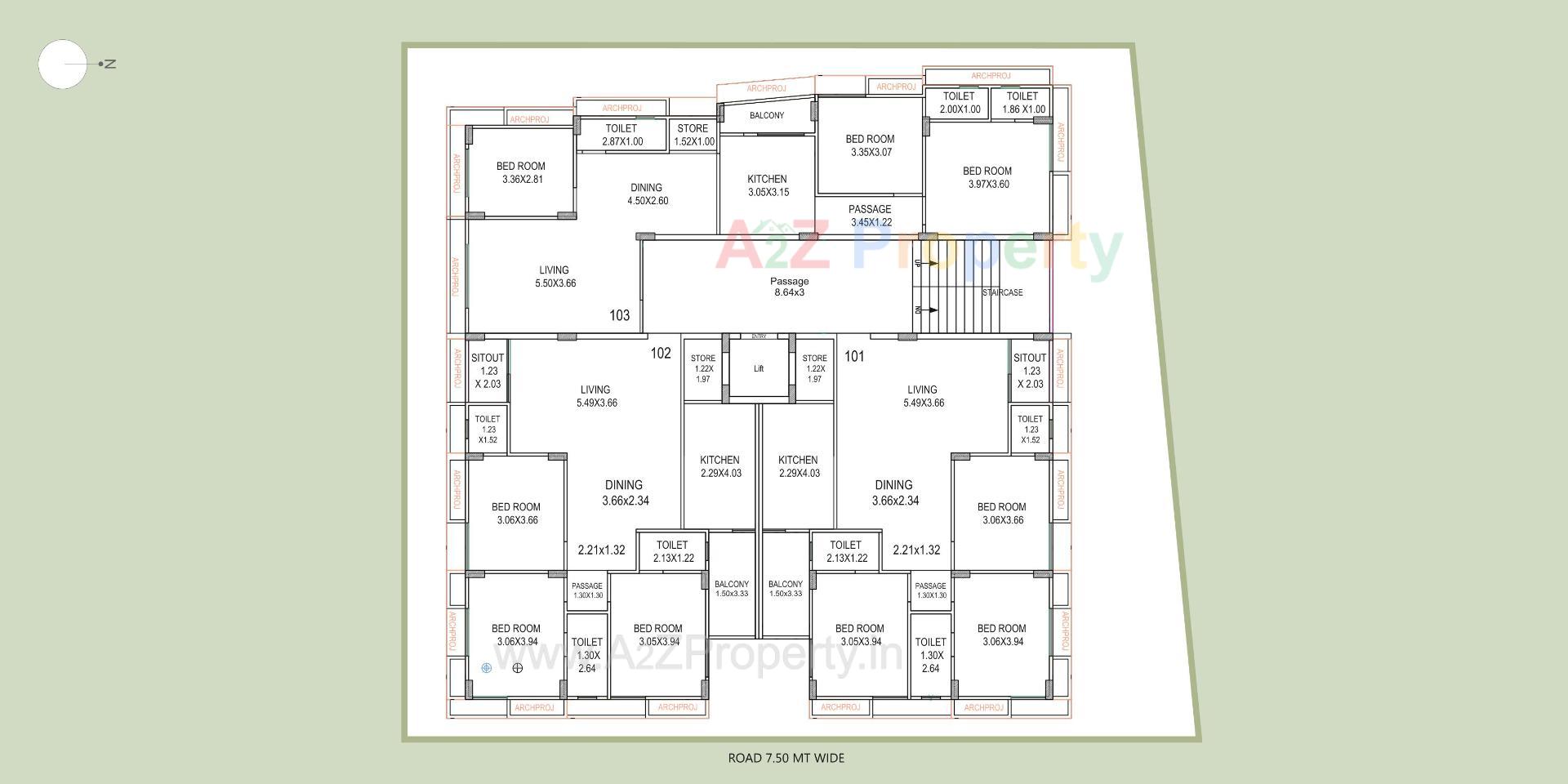 Layout of real estate project Vivaan Opulence located at Junagadh, Junagadh, Gujarat