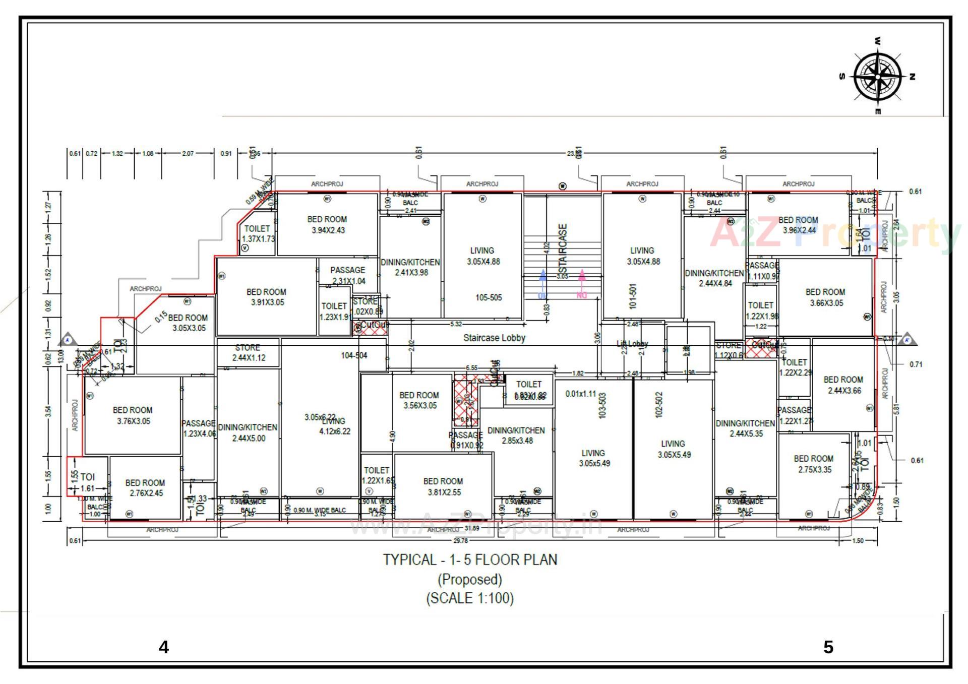 Layout of real estate project Vrajvan located at Zanzarda, Junagadh, Gujarat