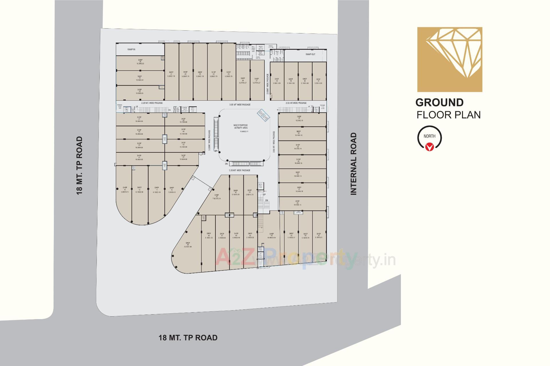 Layout of real estate project Western Jewel Mall located at Junagadh, Junagadh, Gujarat