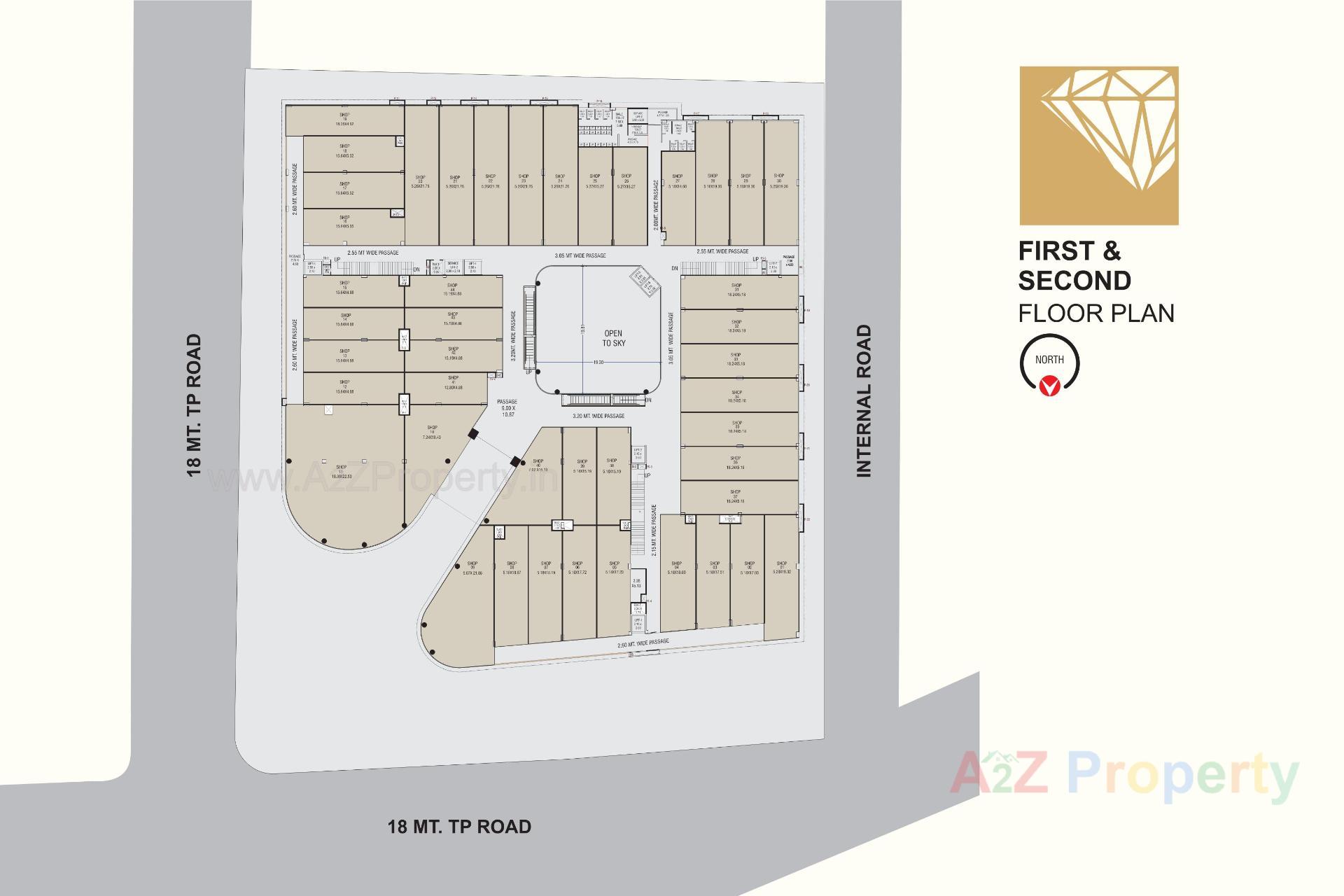Layout of real estate project Western Jewel Mall located at Junagadh, Junagadh, Gujarat