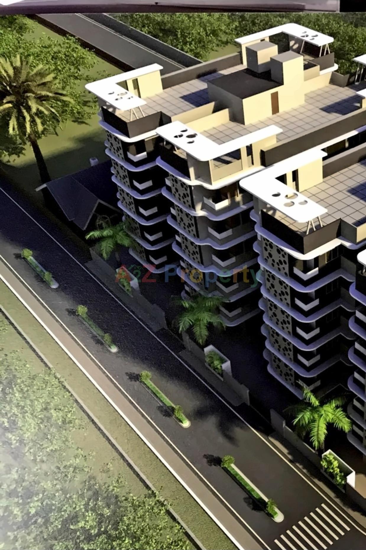 3D Elevation of real estate project White Rose located at Junagadh, Junagadh, Gujarat