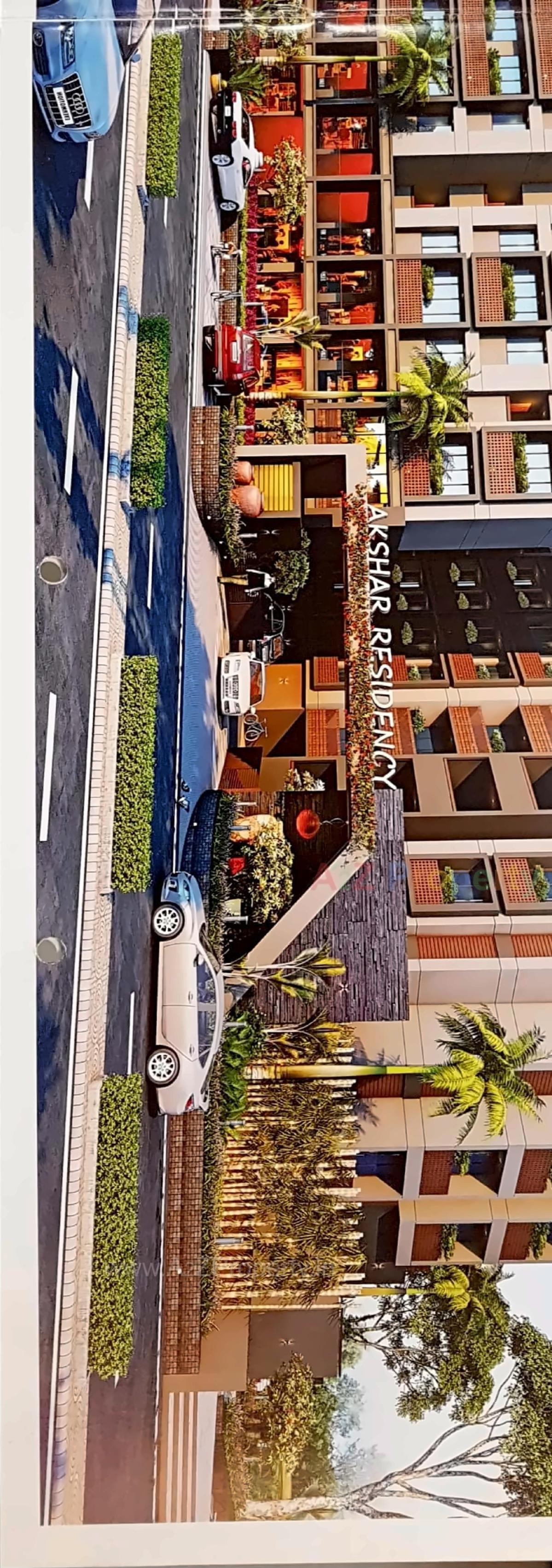 3D Elevation of real estate project Akshar Residence located at Khatraj, Kheda, Gujarat