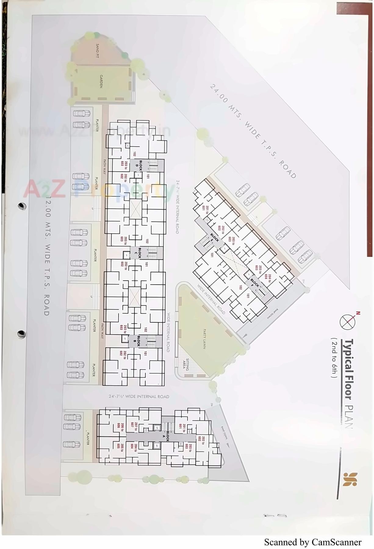 Layout of real estate project Akshar Residence located at Khatraj, Kheda, Gujarat