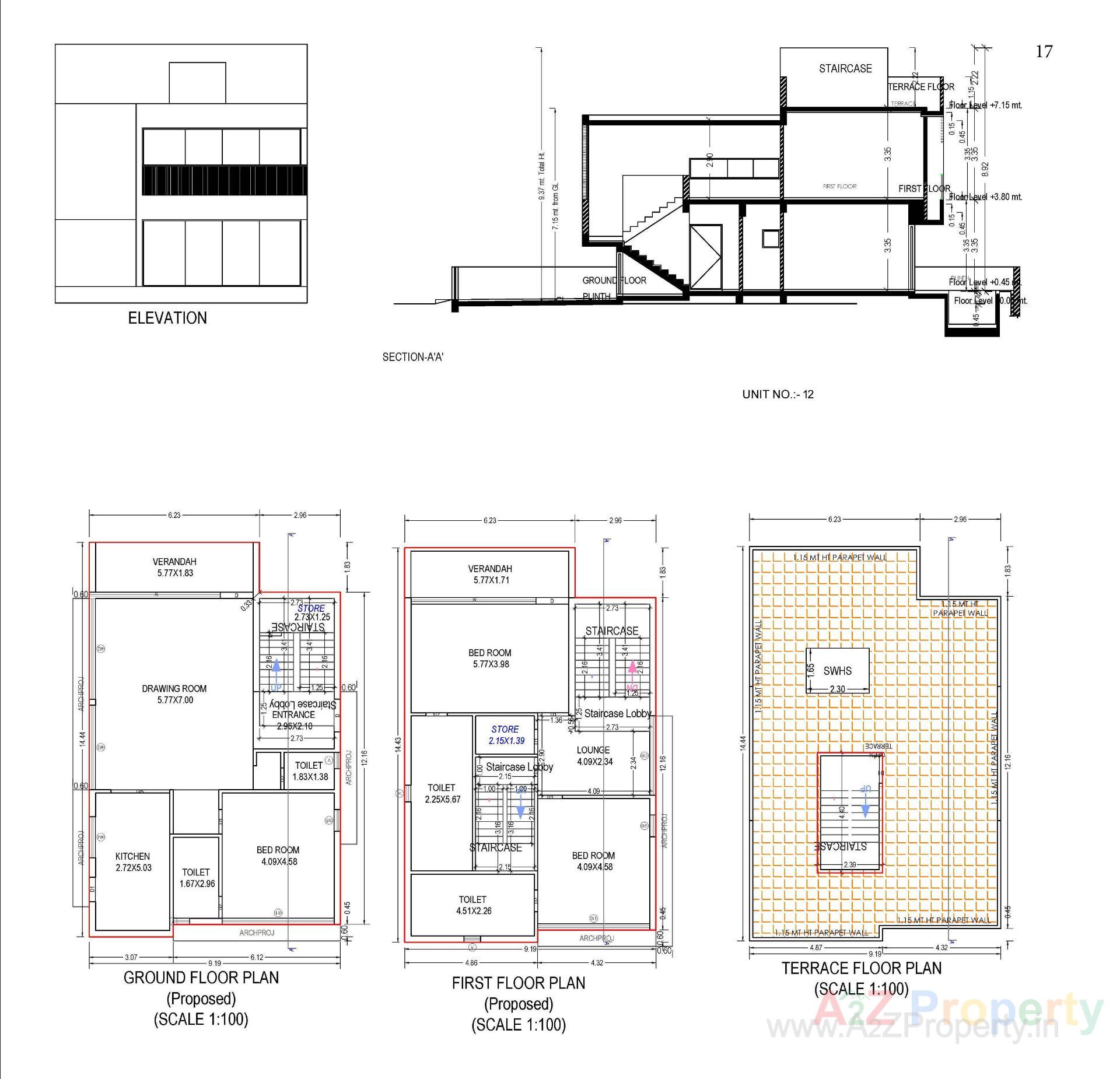 Layout of real estate project Aurika Greens located at Raska, Kheda, Gujarat