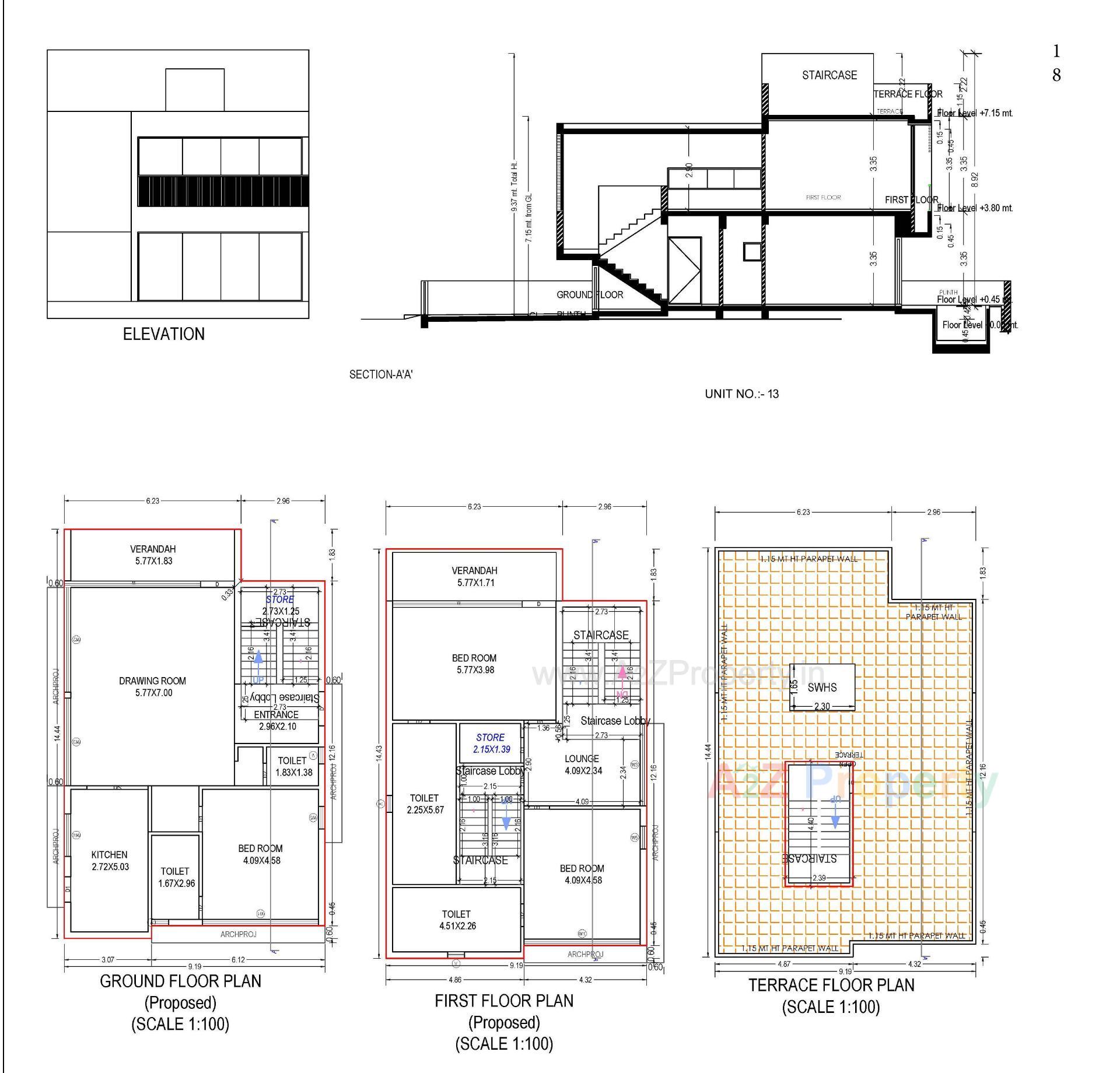 Layout of real estate project Aurika Greens located at Raska, Kheda, Gujarat