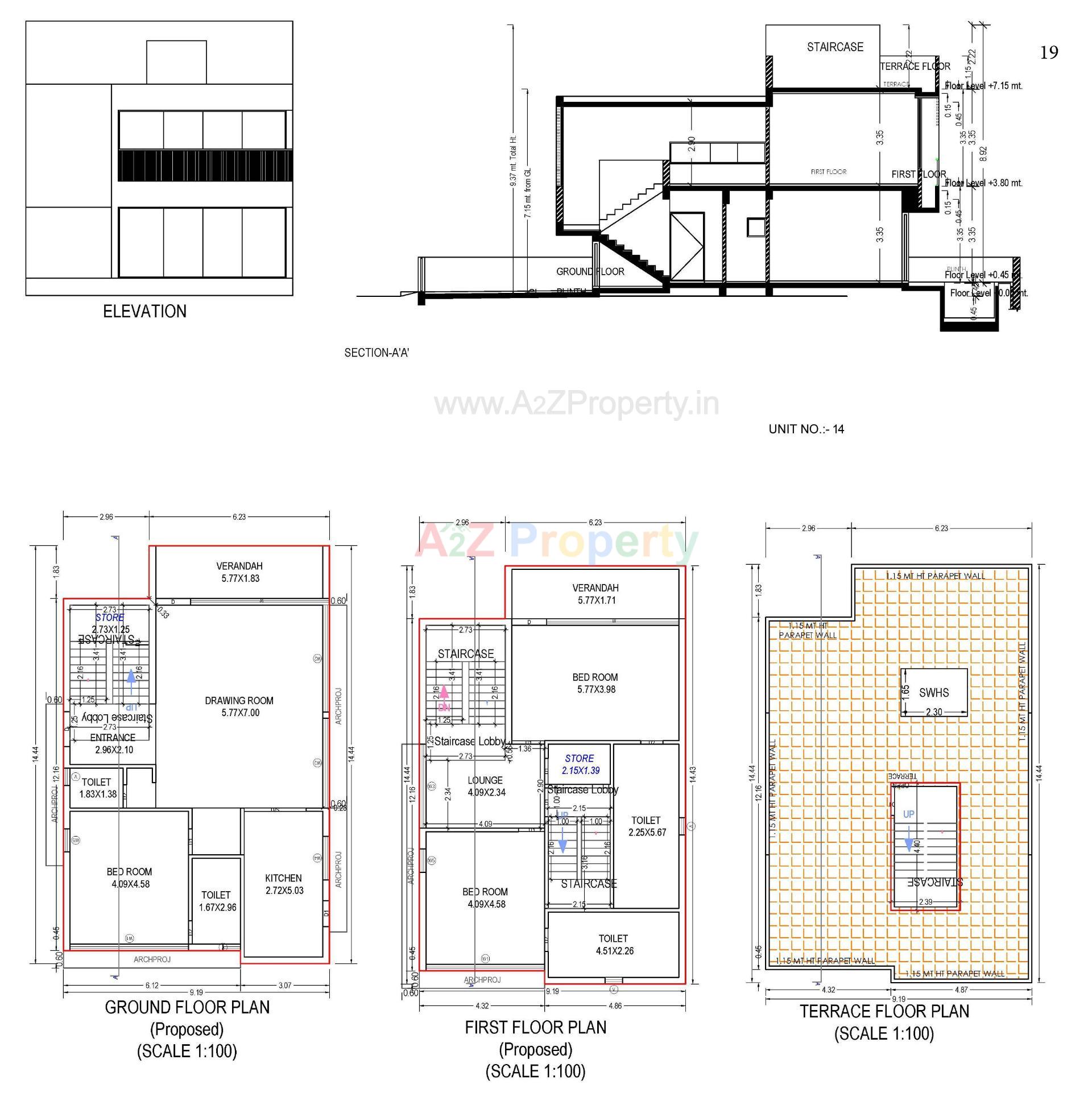 Layout of real estate project Aurika Greens located at Raska, Kheda, Gujarat
