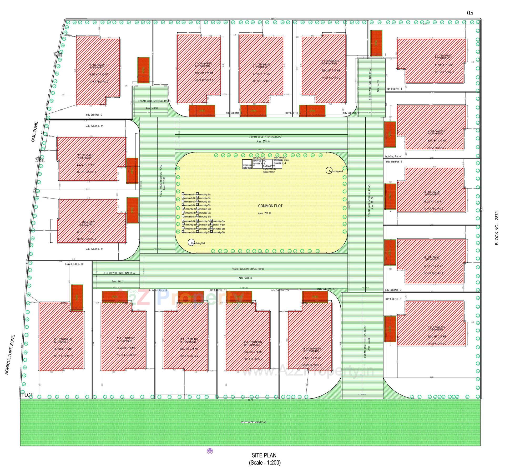Layout of real estate project Aurika Greens located at Raska, Kheda, Gujarat