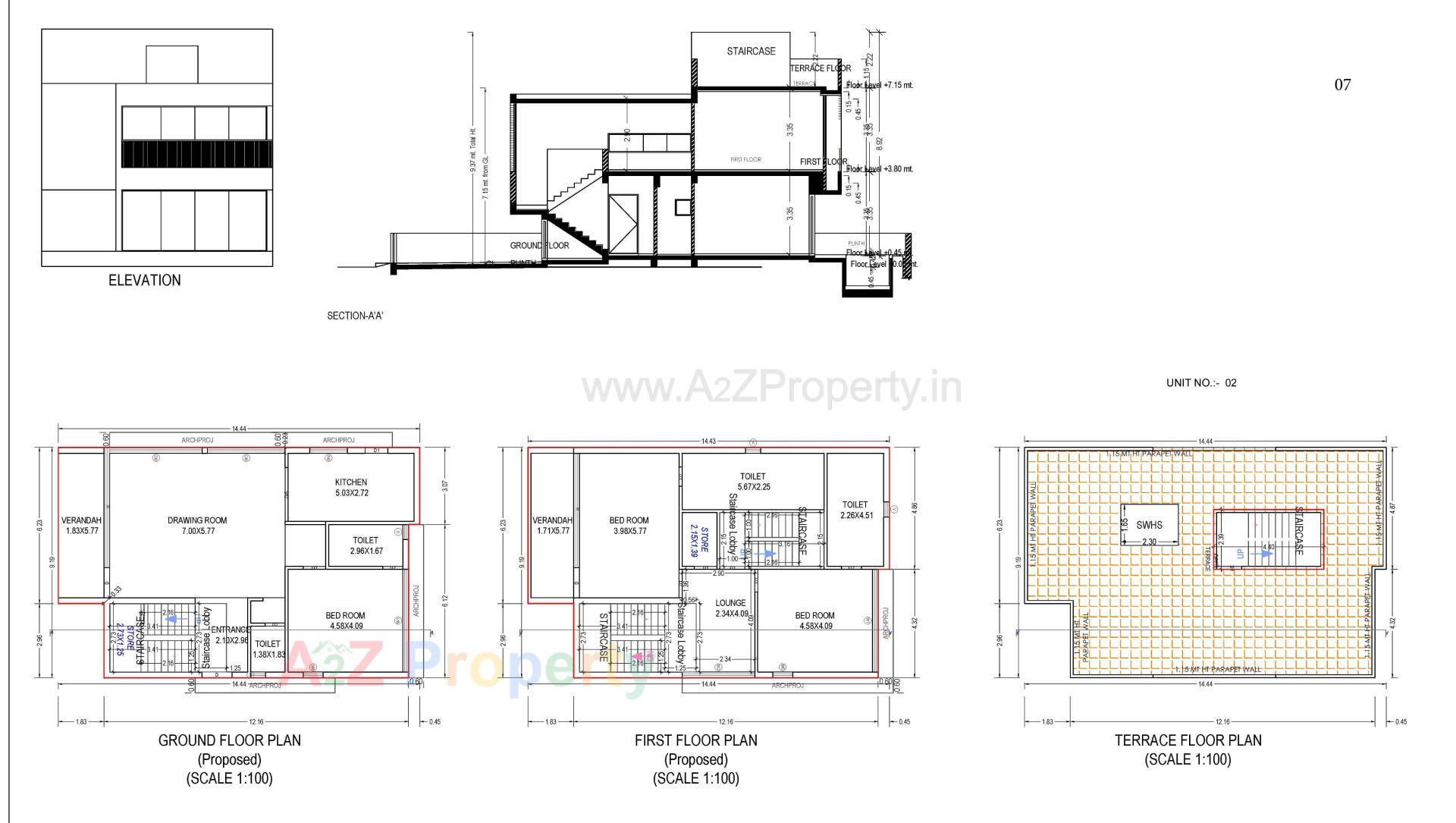 Layout of real estate project Aurika Greens located at Raska, Kheda, Gujarat