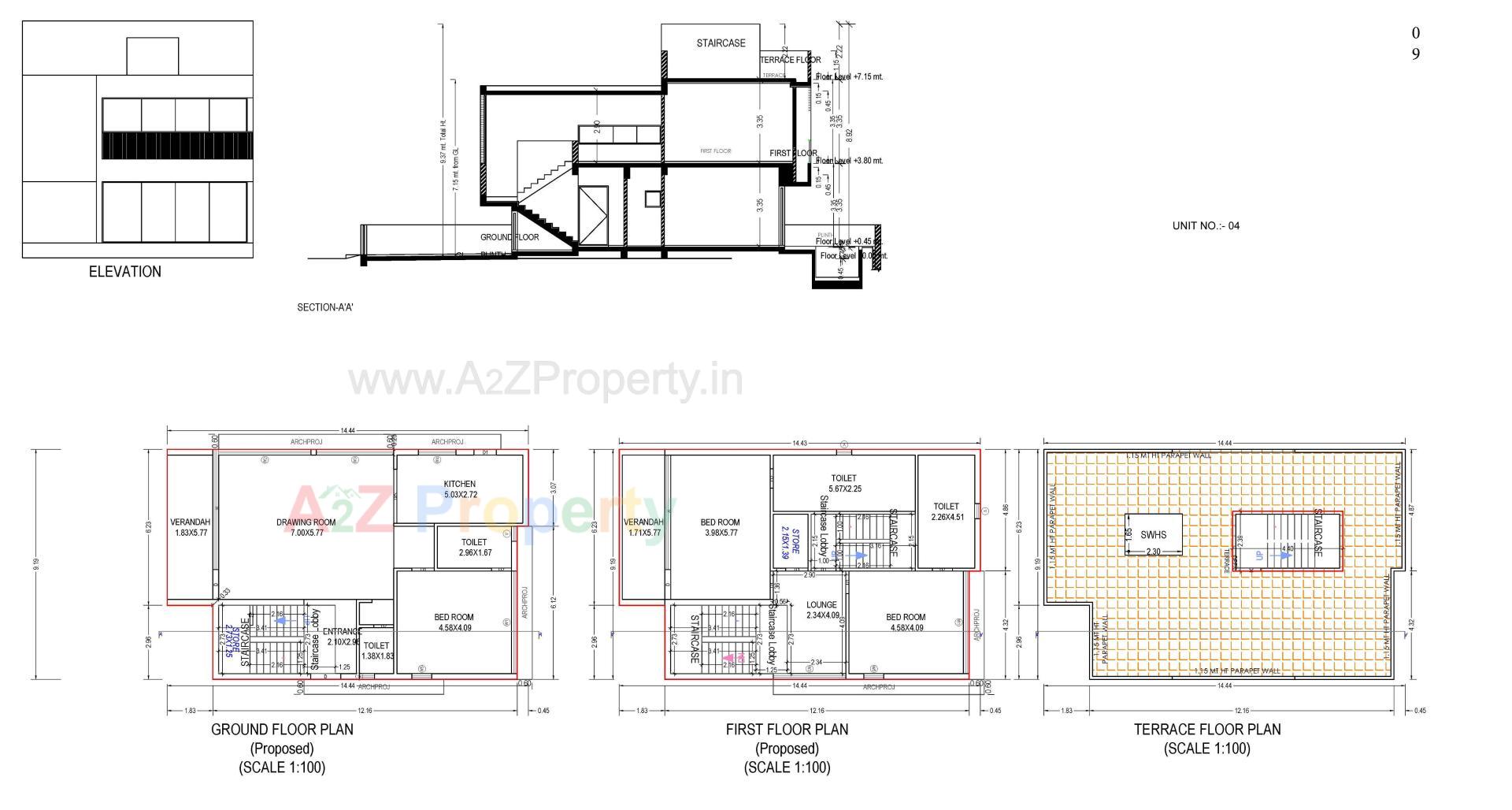 Layout of real estate project Aurika Greens located at Raska, Kheda, Gujarat