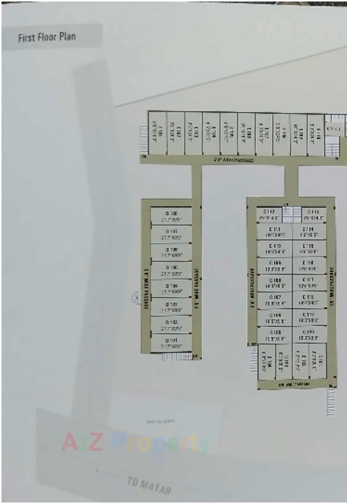 Layout of real estate project City Center located at Matar, Kheda, Gujarat