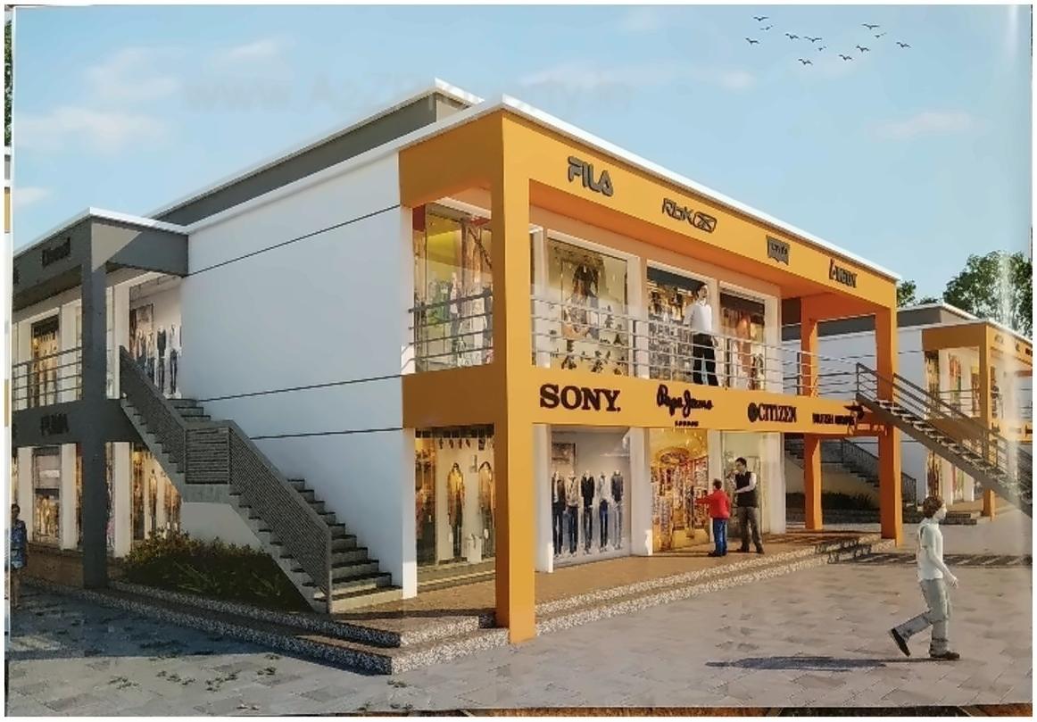 3D Elevation of real estate project City Center located at Matar, Kheda, Gujarat