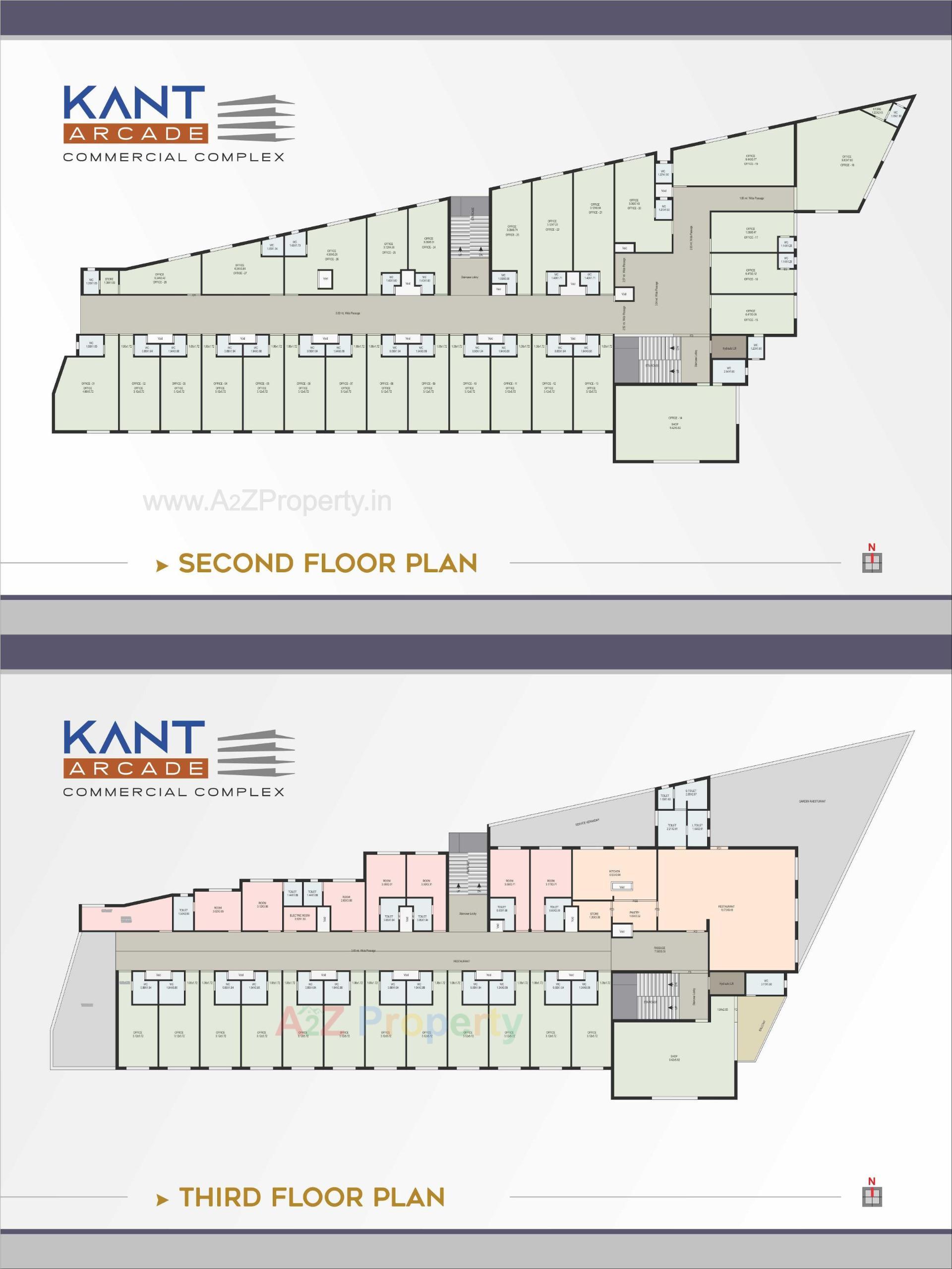 Layout of real estate project Kant Arcade located at Nadiad, Kheda, Gujarat