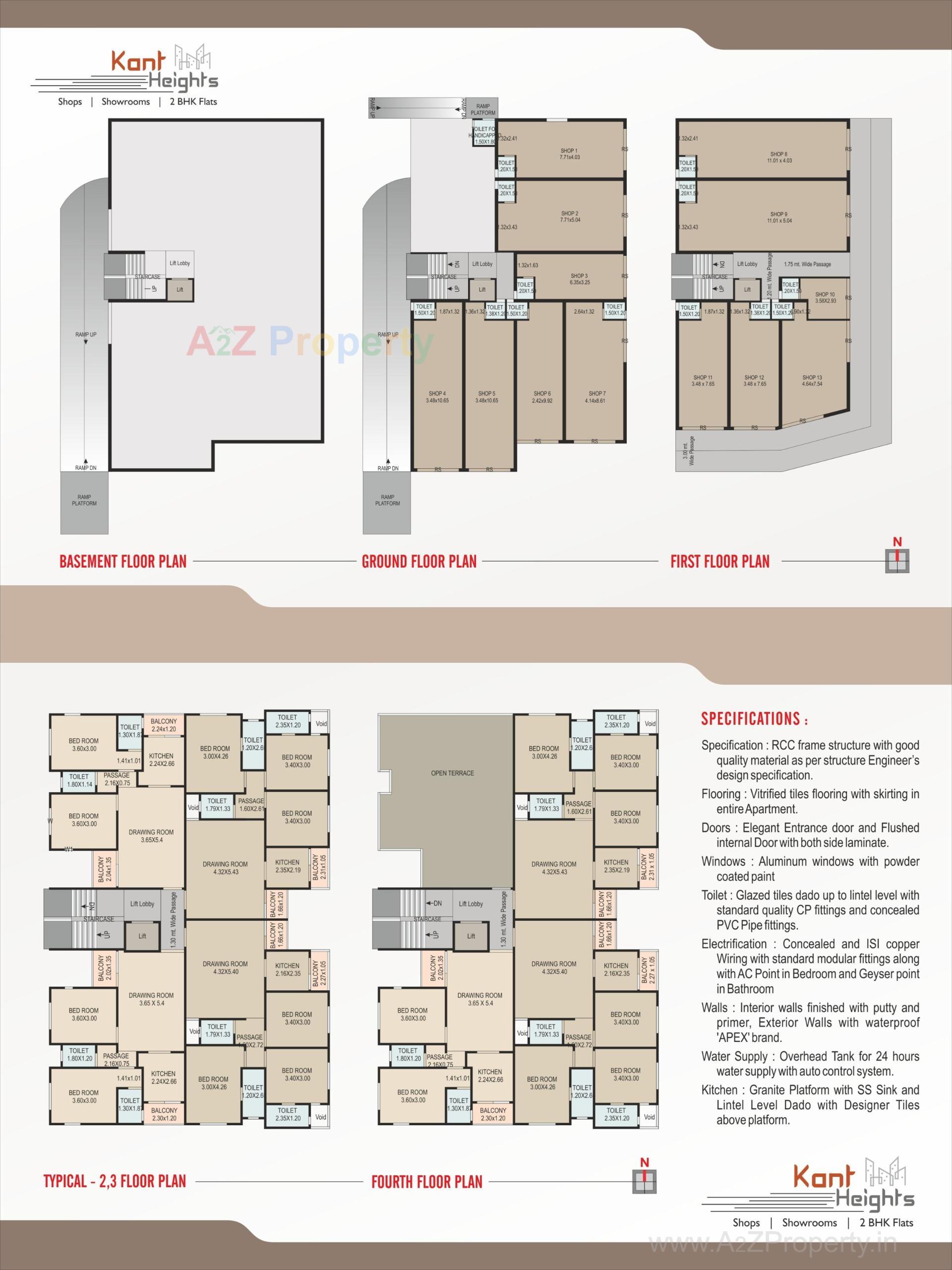 Layout of real estate project Kant Heights located at Nadiad, Kheda, Gujarat