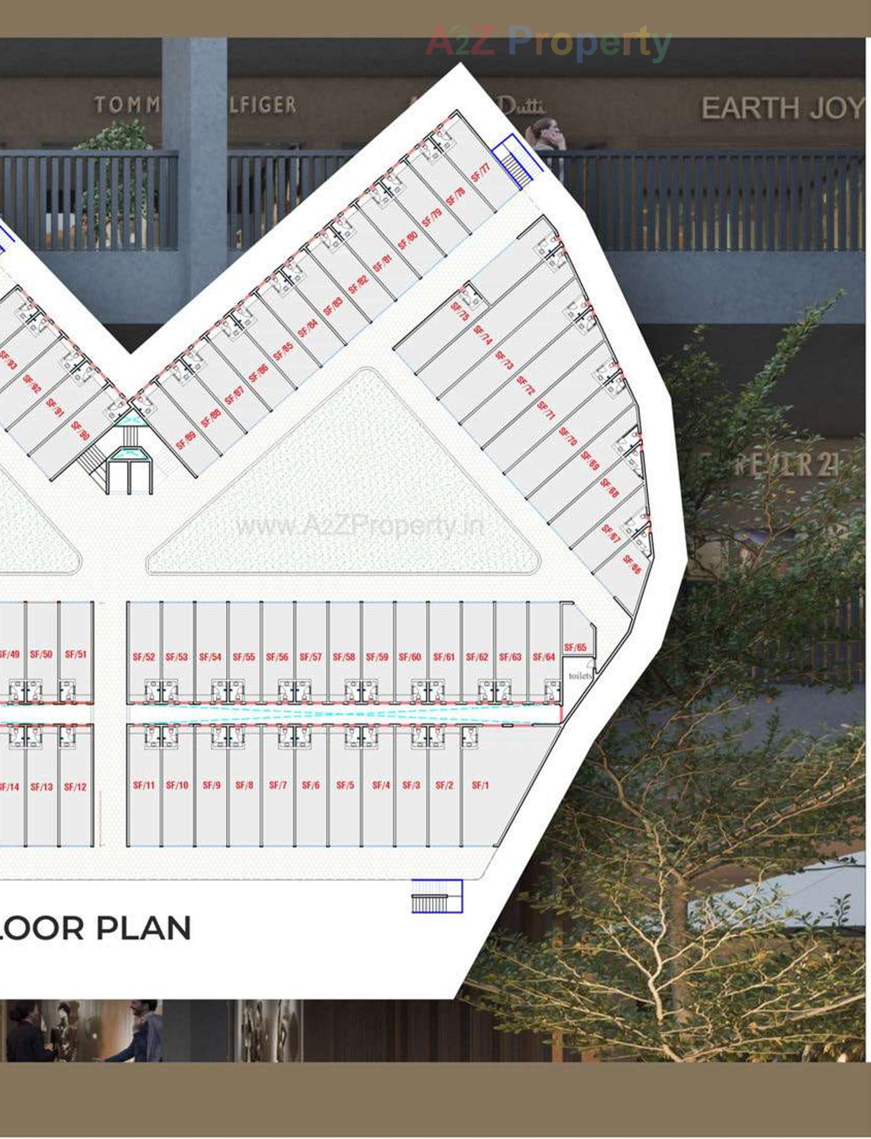 Layout of real estate project Karmvir Business Park located at Nadiad, Kheda, Gujarat