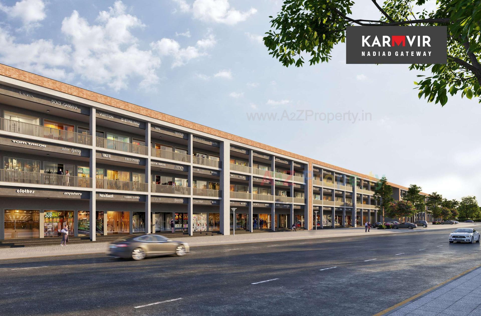 3D Elevation of real estate project Karmvir Nadiad Gateway located at Nadiad, Kheda, Gujarat