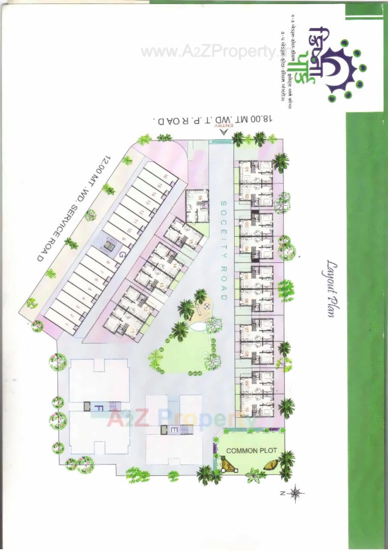 Layout of real estate project Krishna Park located at Mahemdavad, Kheda, Gujarat