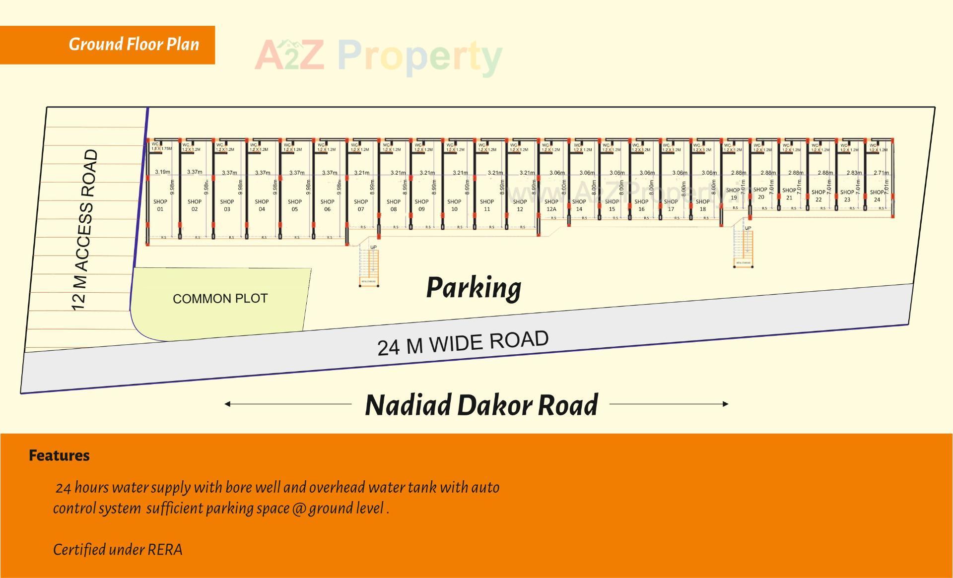 Layout of real estate project Mercury located at Nadiad, Kheda, Gujarat